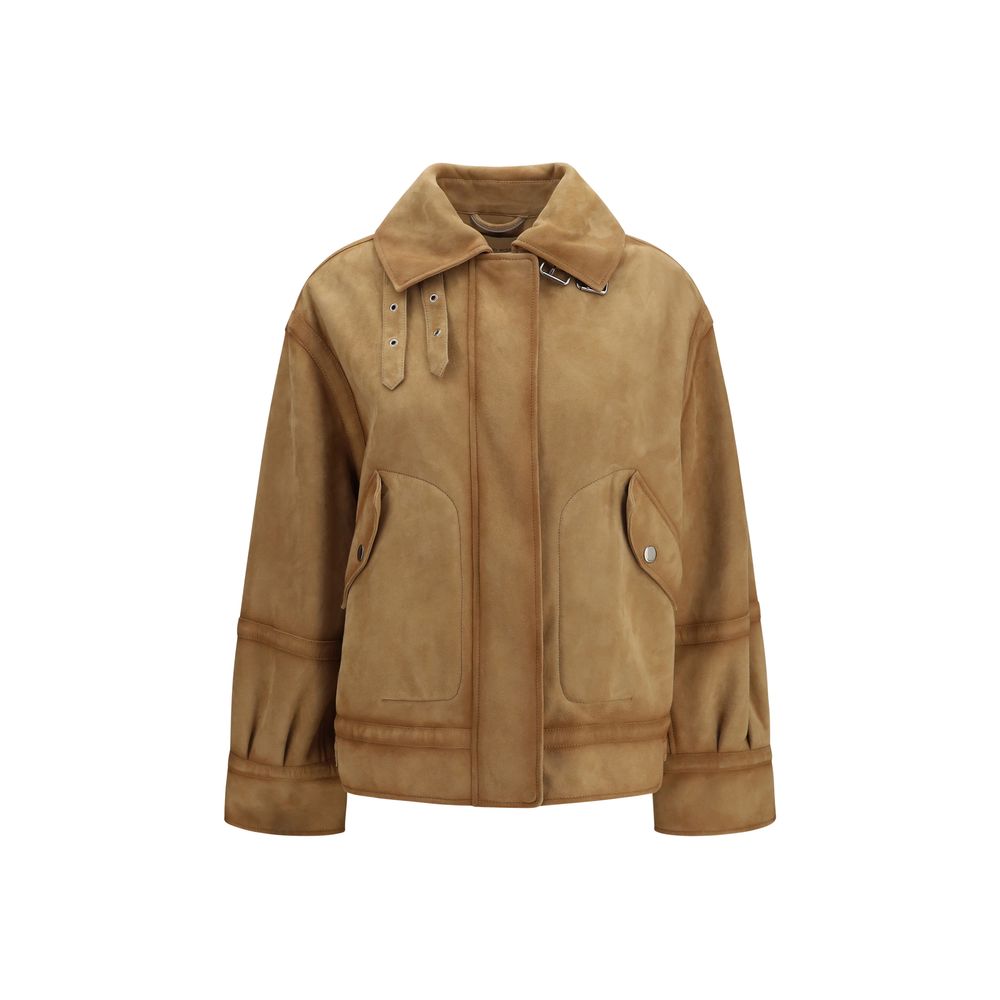 Ermanno Scervino Brown Leather Bomber