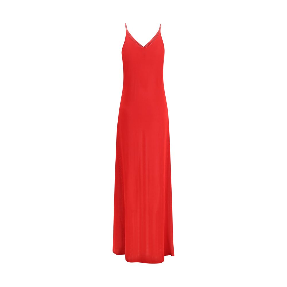 Fendi Red Silk Casual Dress