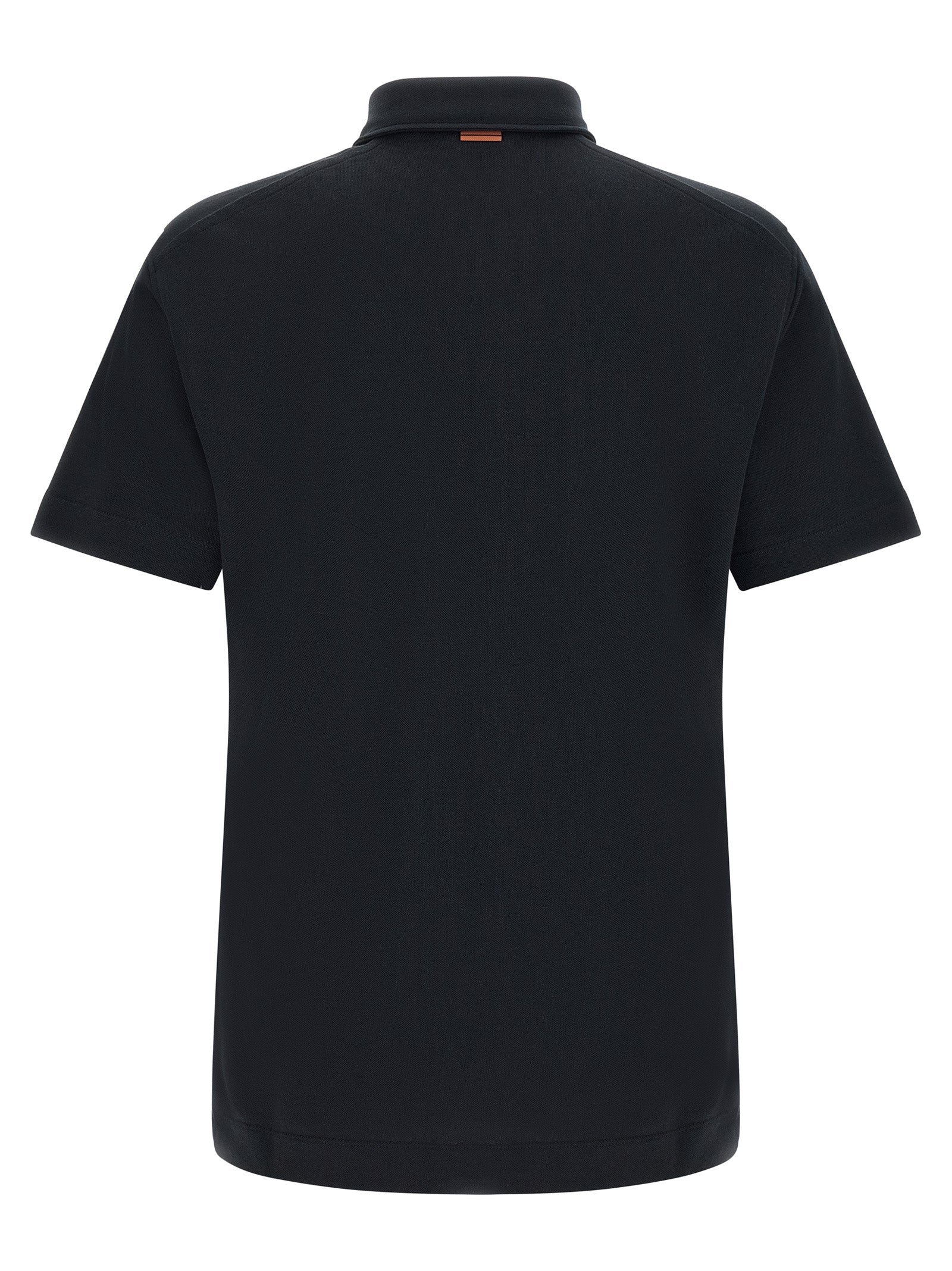 ZEGNA Blue Cotton Polo Shirt