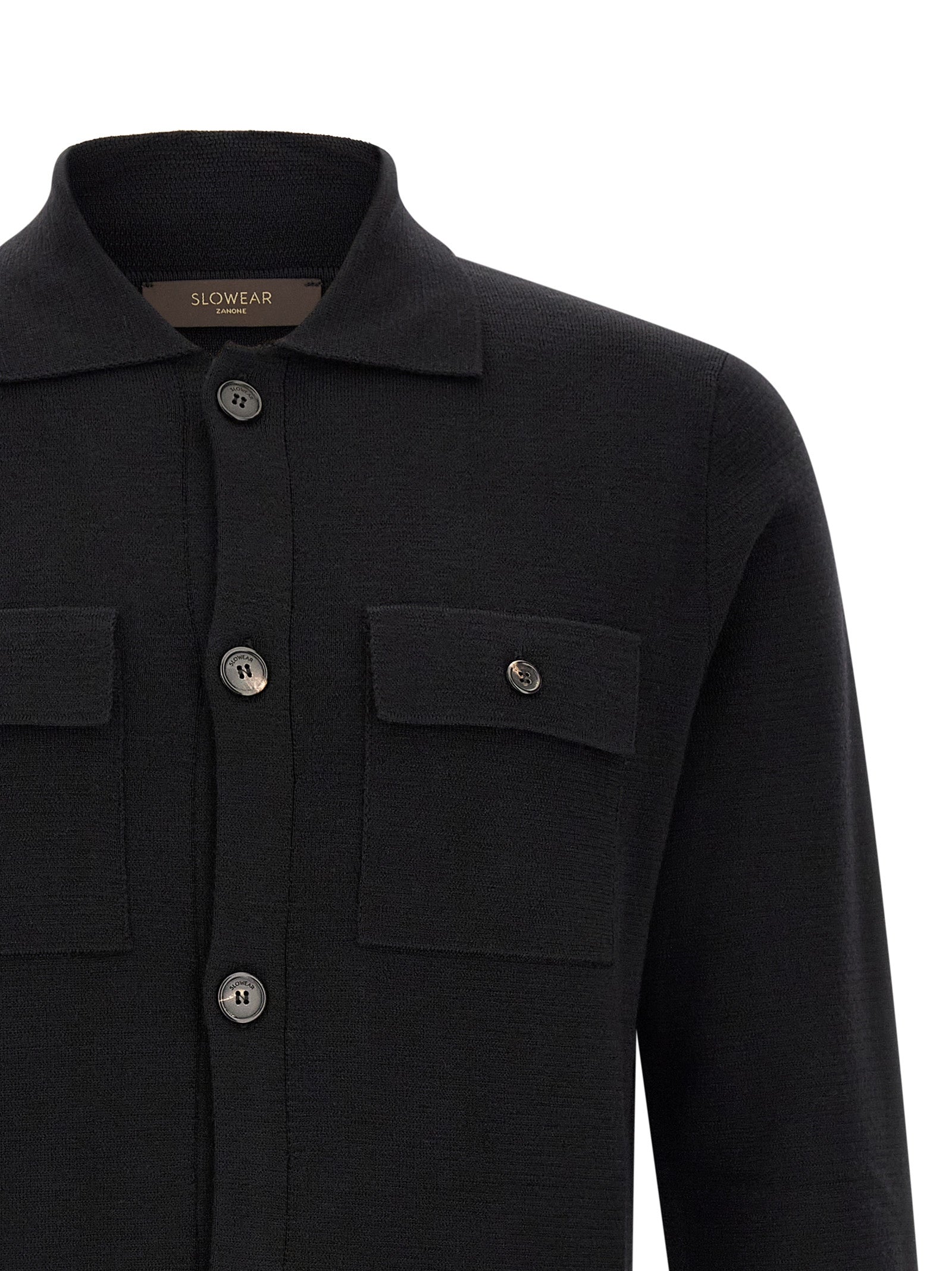 ZANONE Black Virgin Wool Cardigan