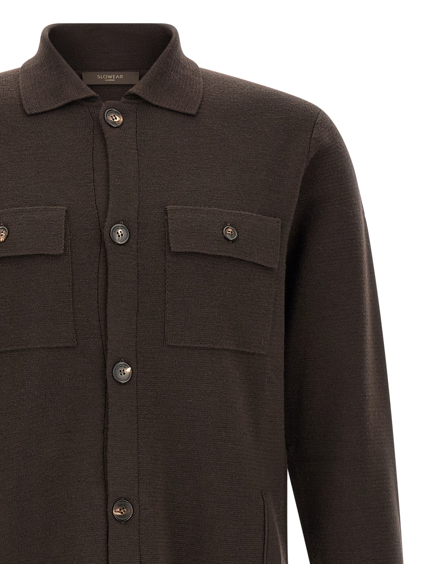 ZANONE Brown Virgin Wool Cardigan