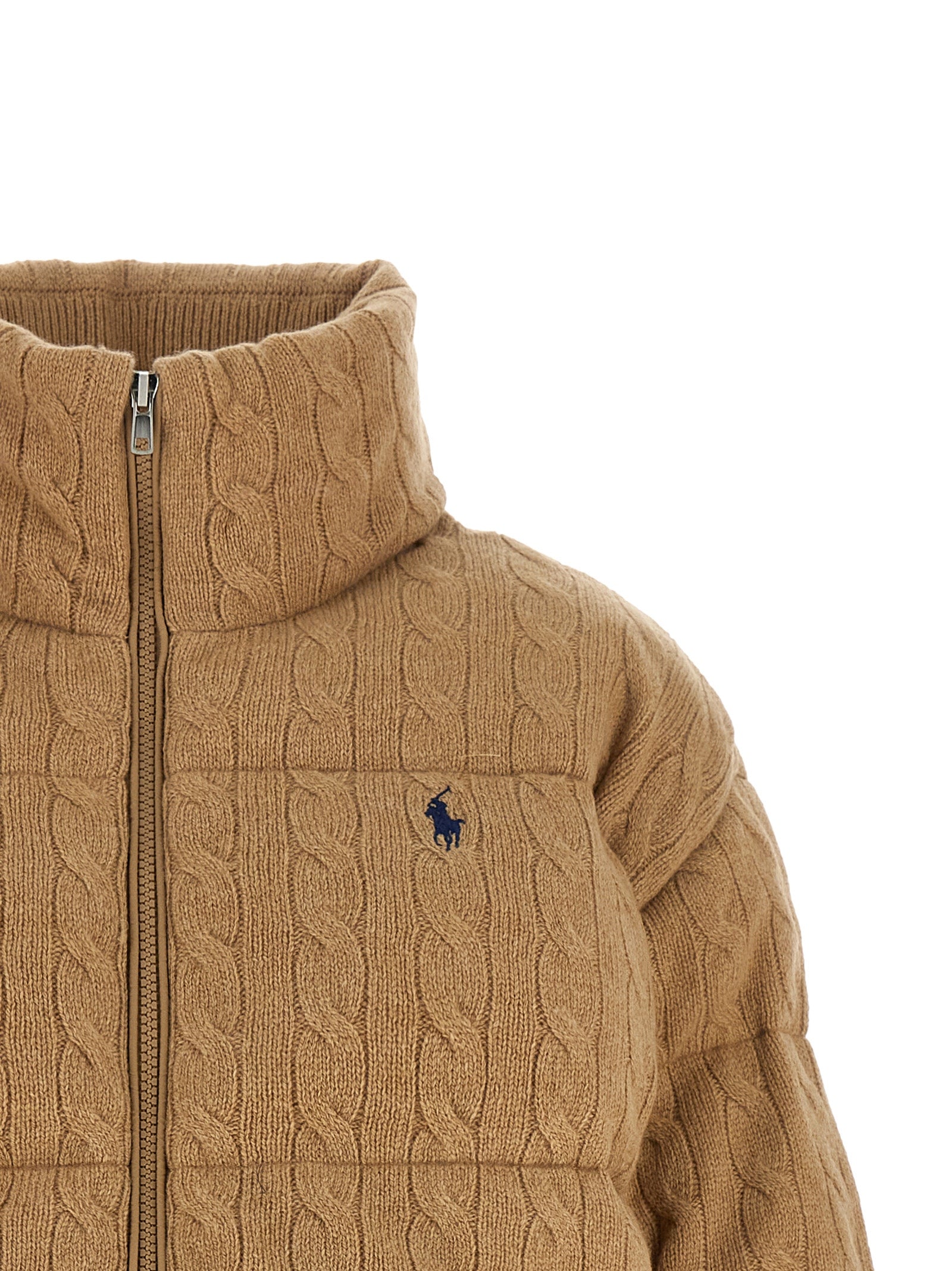Polo Ralph Lauren Beige Wool Full-Length Jacket