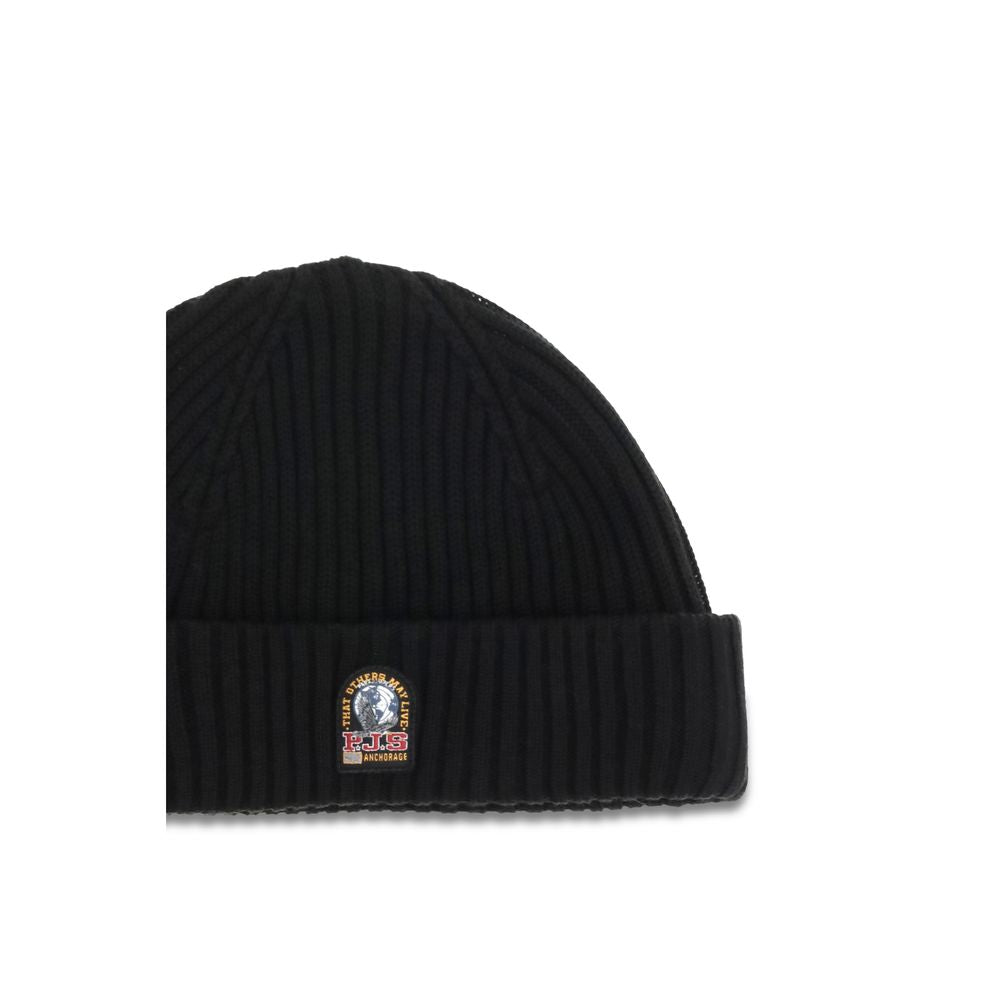 Parajumpers Black Wool Oves Aries Beanie