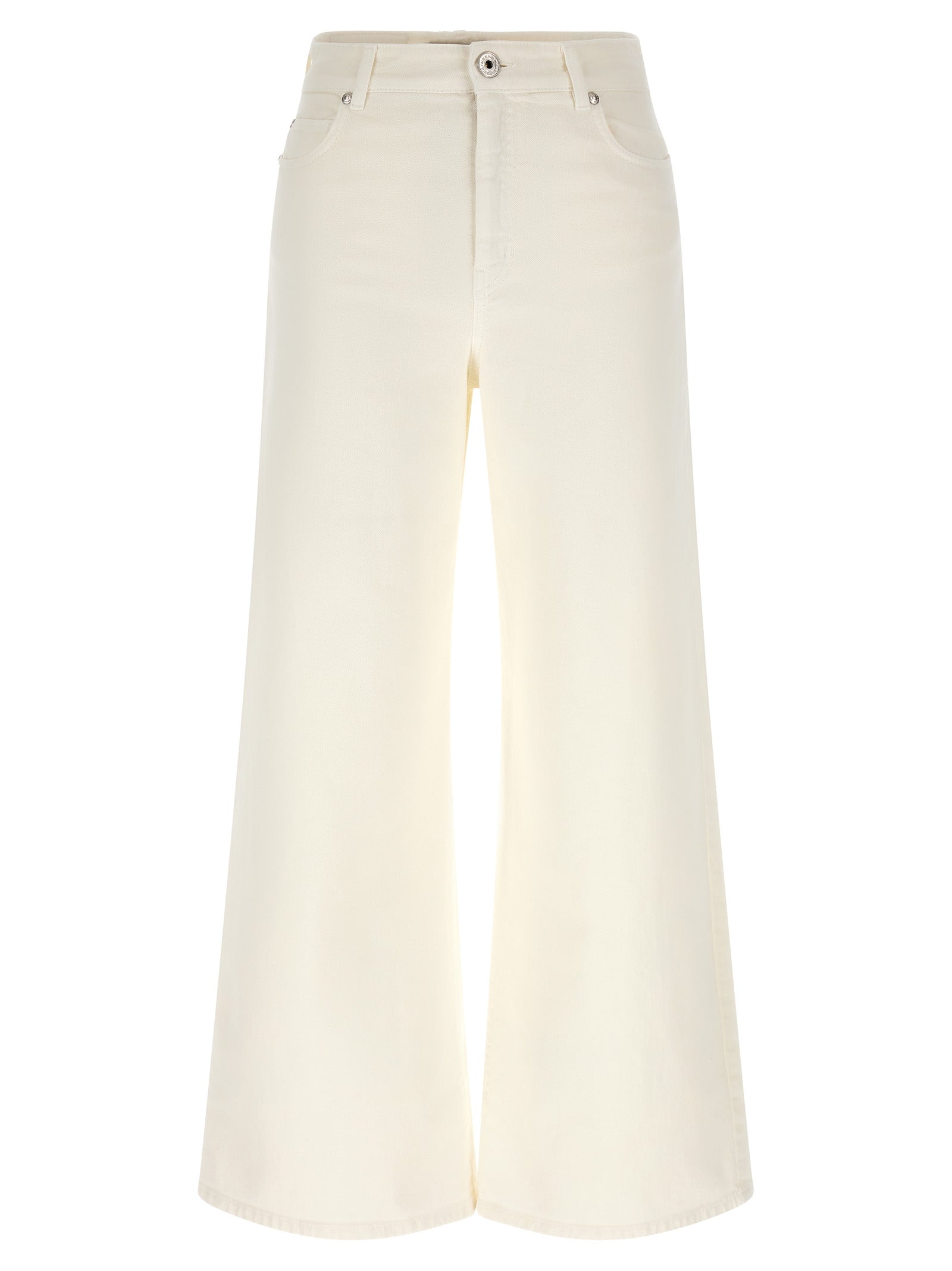 Max Mara White Cotton Casual Pants