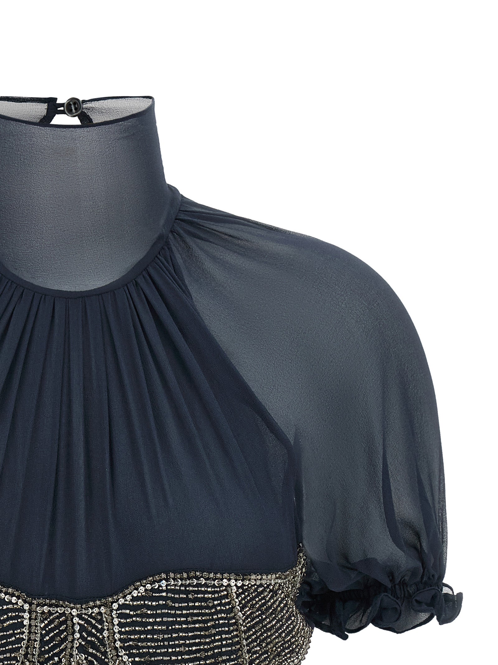 The Attico Blue Silk Tank Tops