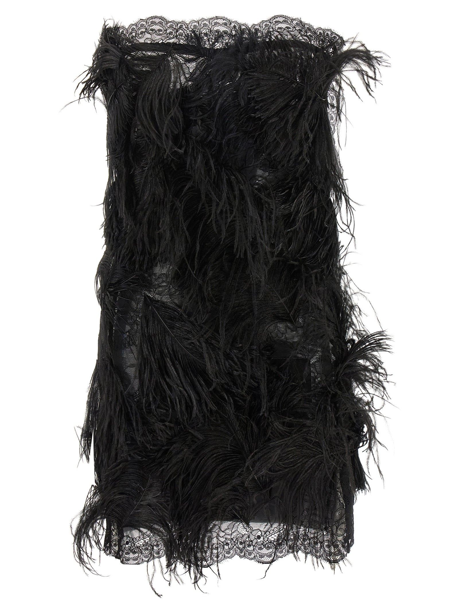 The Attico Black Polyamide Short Dress