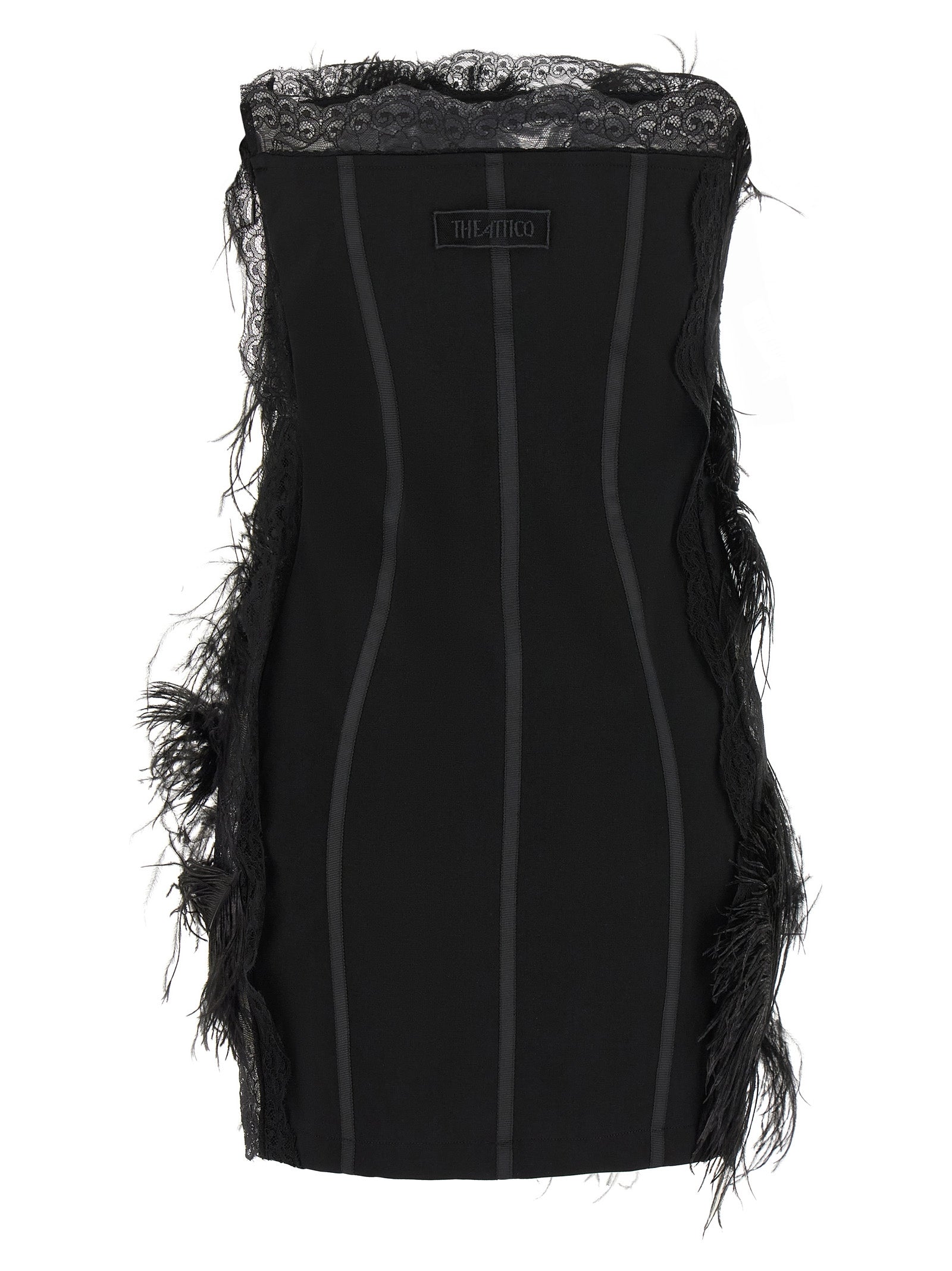 The Attico Black Polyamide Short Dress