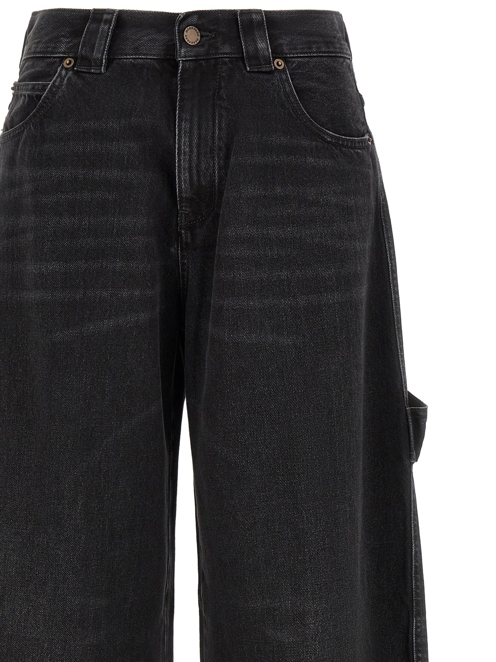 Darkpark Black Cotton Relaxed Fit Jeans