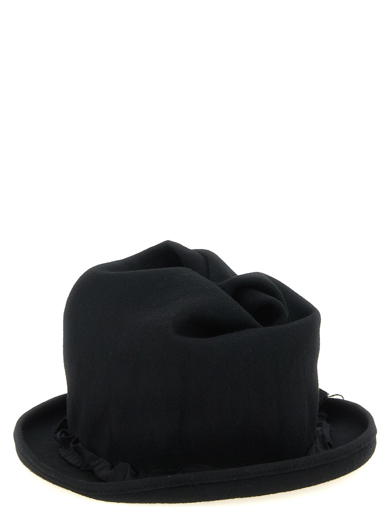 Yohji Yamamoto Black Wool Fedora