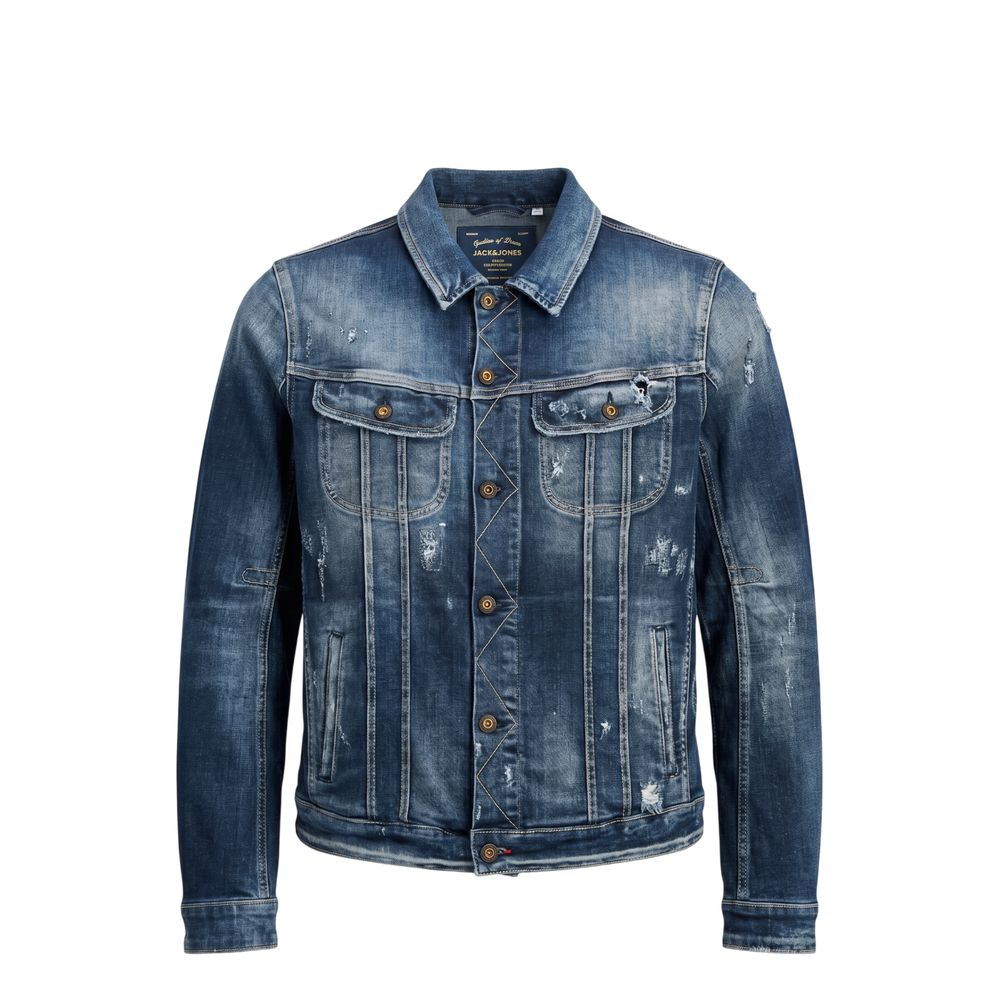 Jack & Jones Blue Cotton Men's Denim Jacket