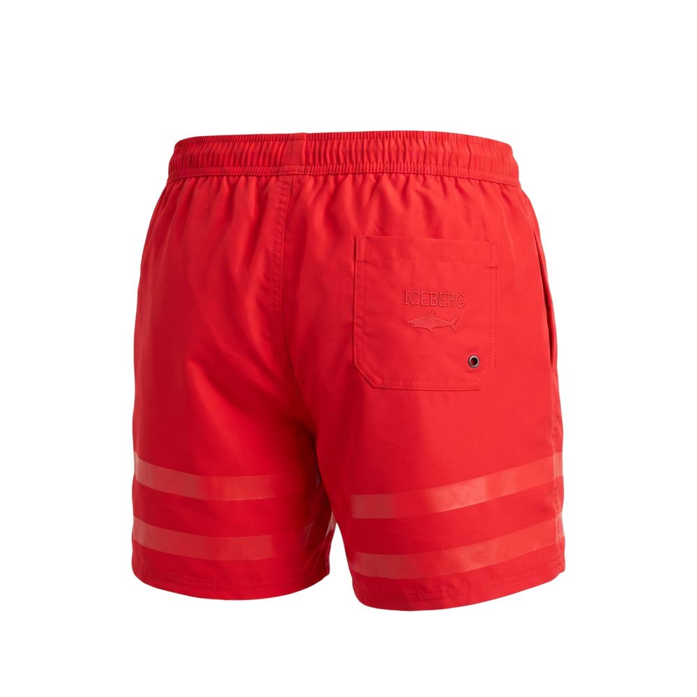 Iceberg Red Polyester Men Swim Short