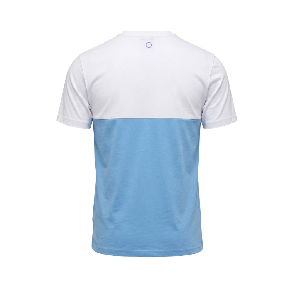 Trussardi Beachwear Light Blue Cotton Men T-Shirt