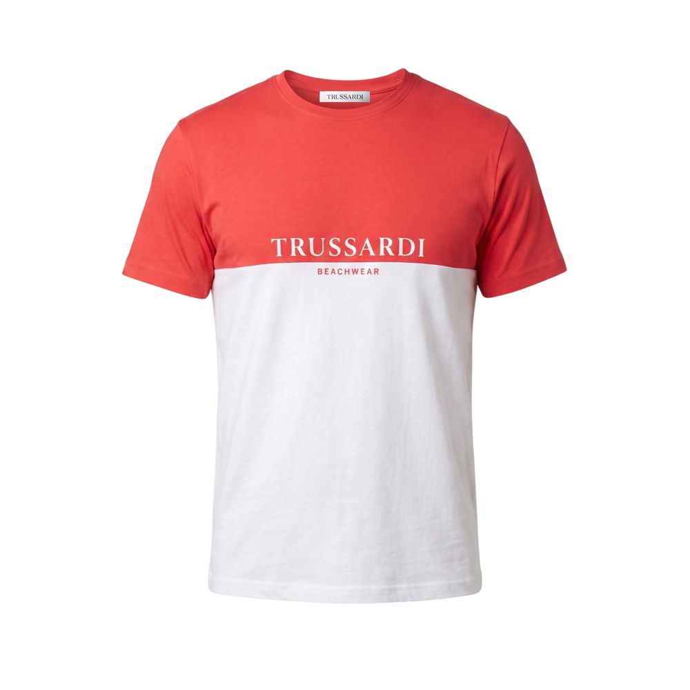 Trussardi Beachwear White Polyester Men T-Shirt