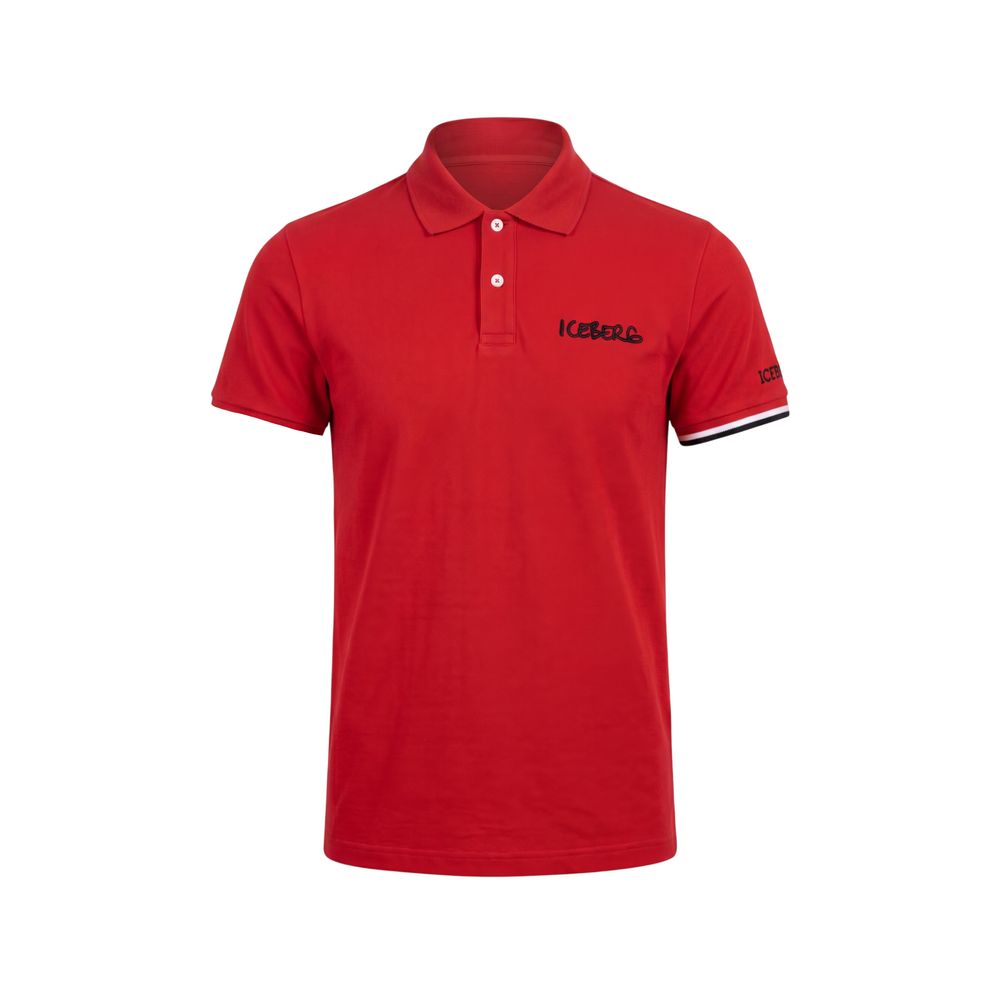 Iceberg Red Cotton Men Polo Shirt
