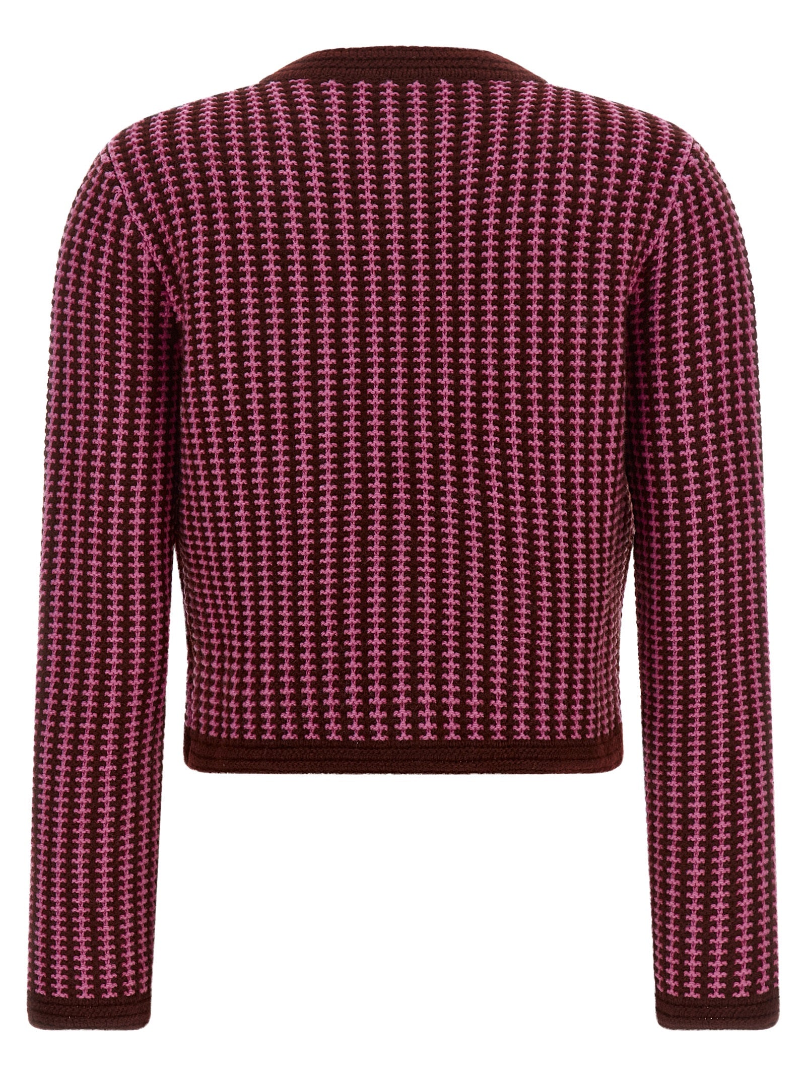 Versace Multicolor Virgin Wool Cardigan