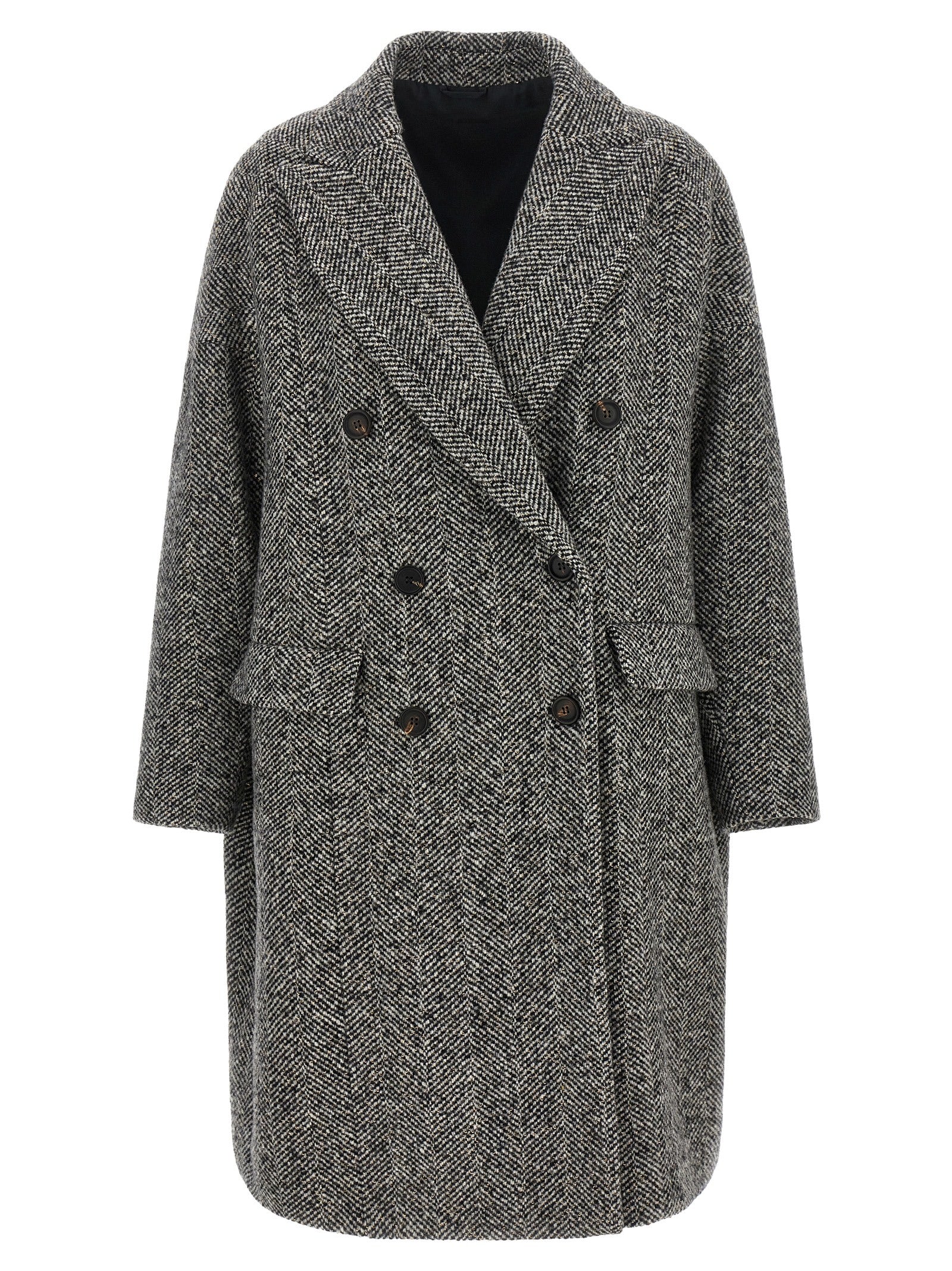 Brunello Cucinelli Gray Virgin Wool Coat