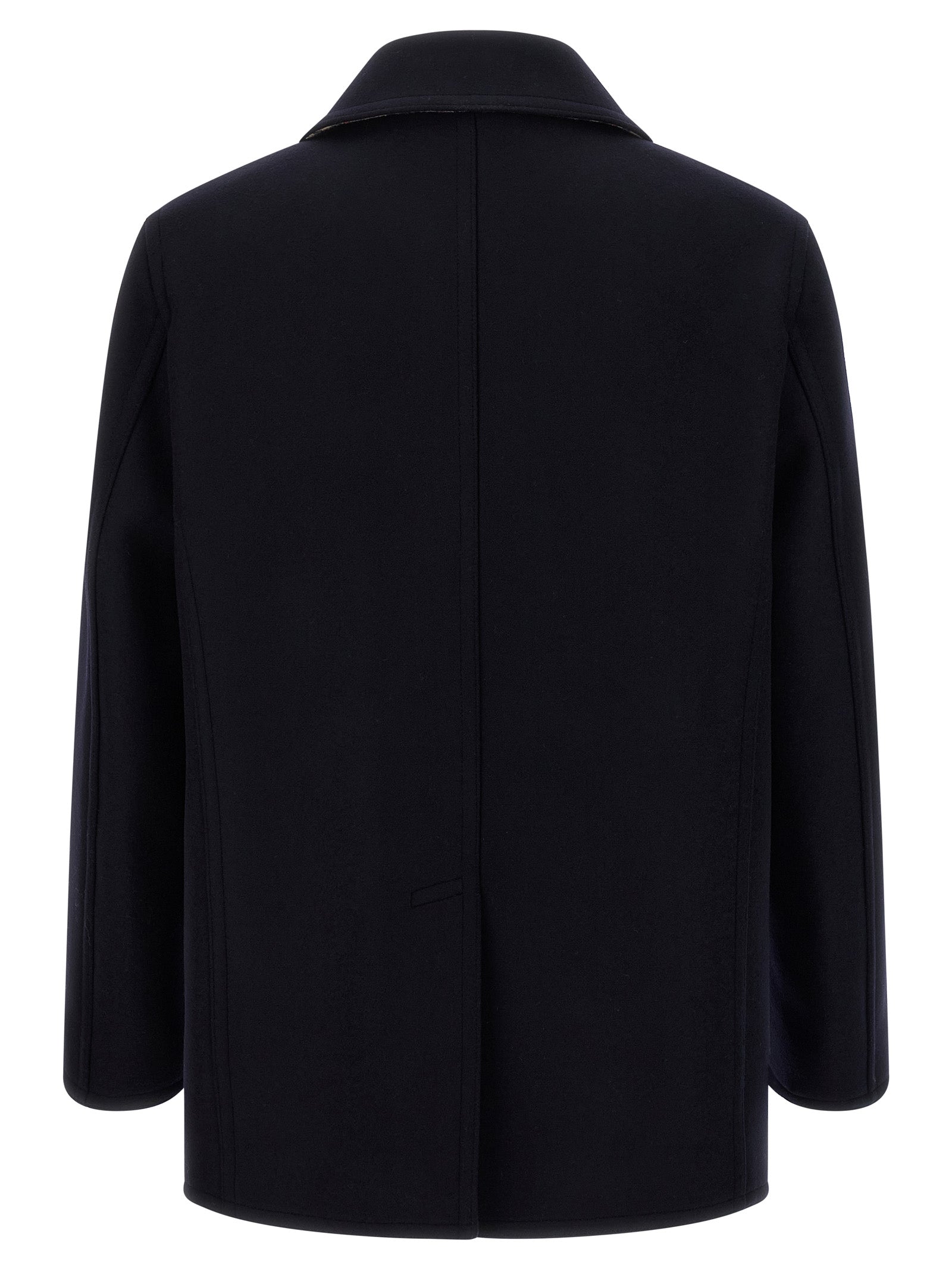 Burberry Blue Wool Coat