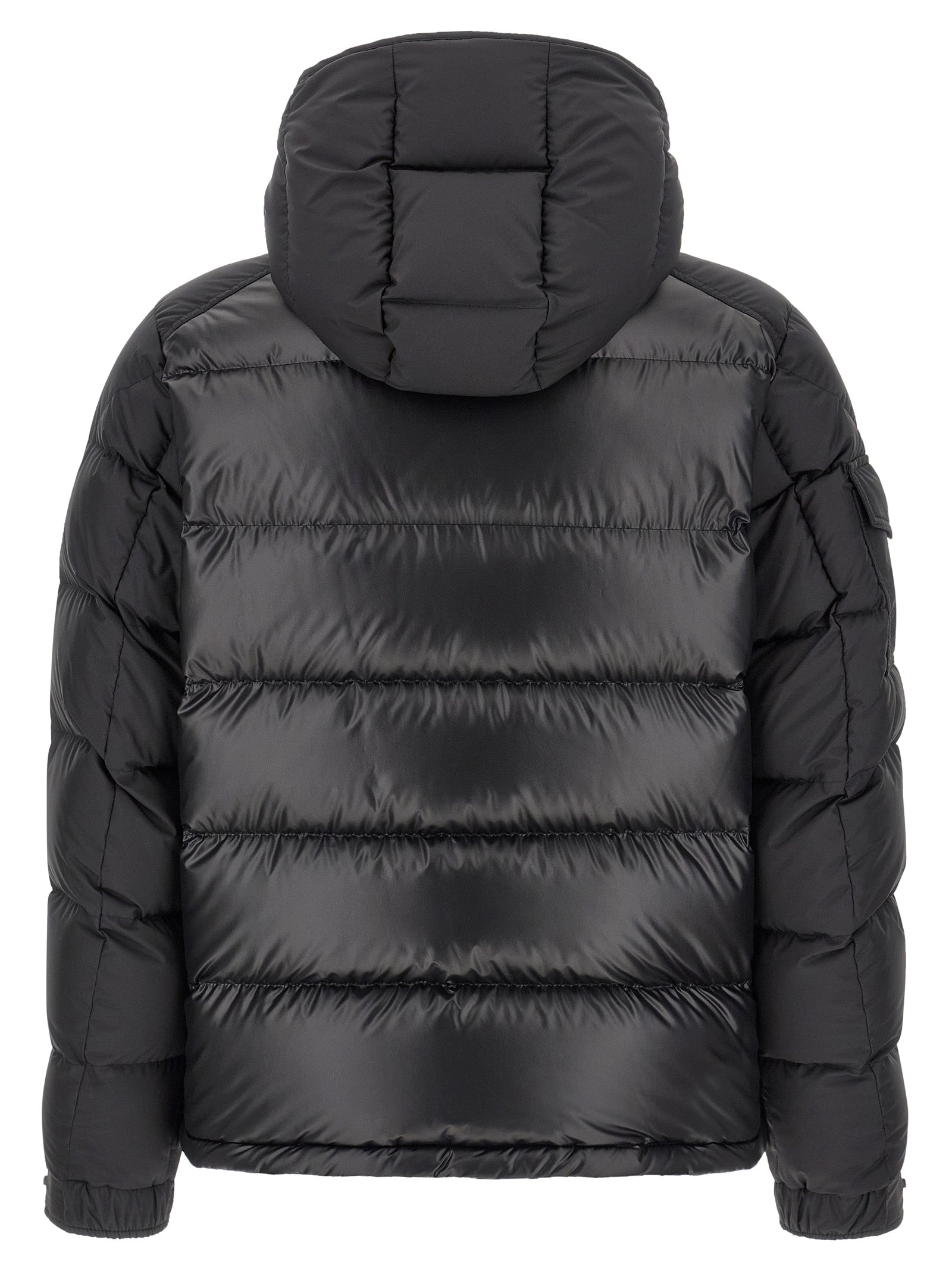 Moncler Black Polyester Full-Length Jacket