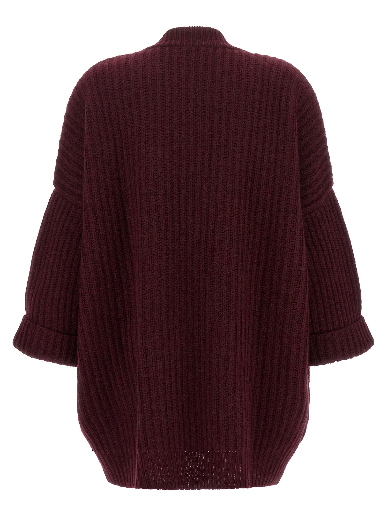 BE YOU Bordeaux Cashmere Cardigan