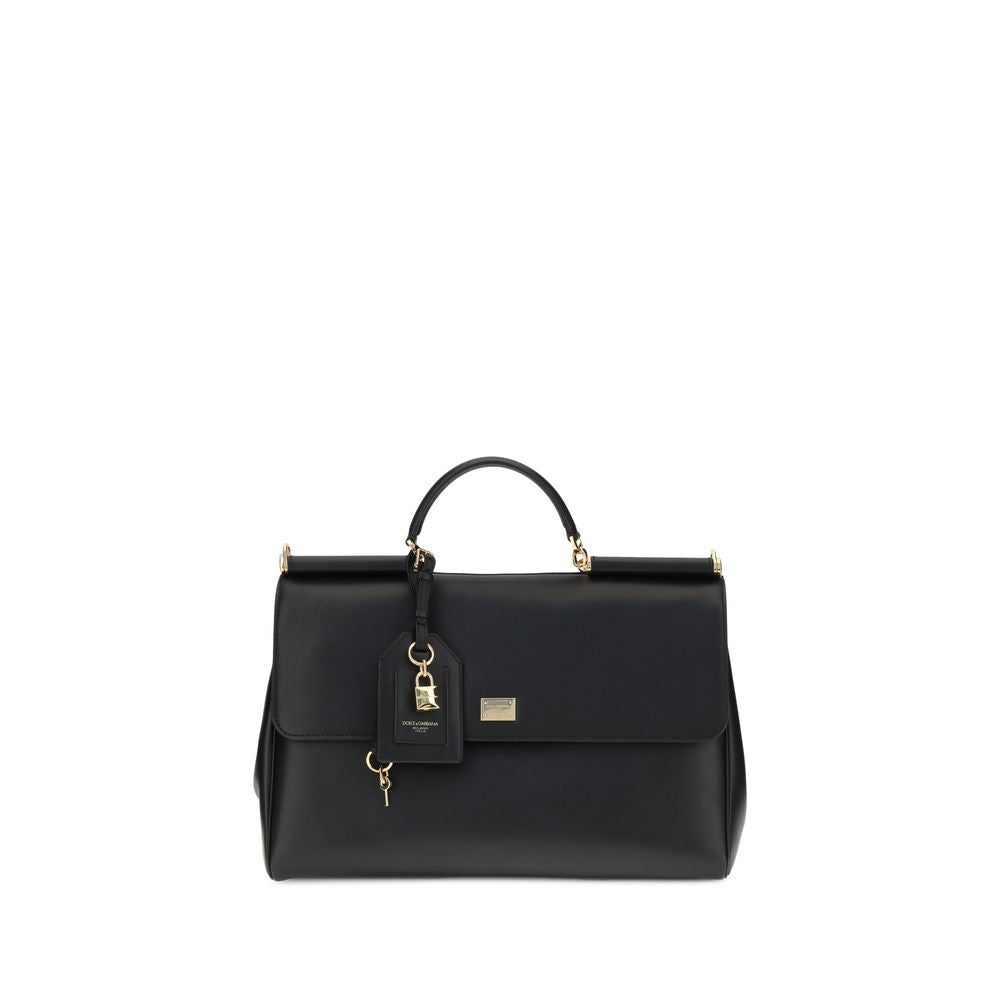 Dolce & Gabbana Black Calf Leather Bos Taurus Shoulder Bag