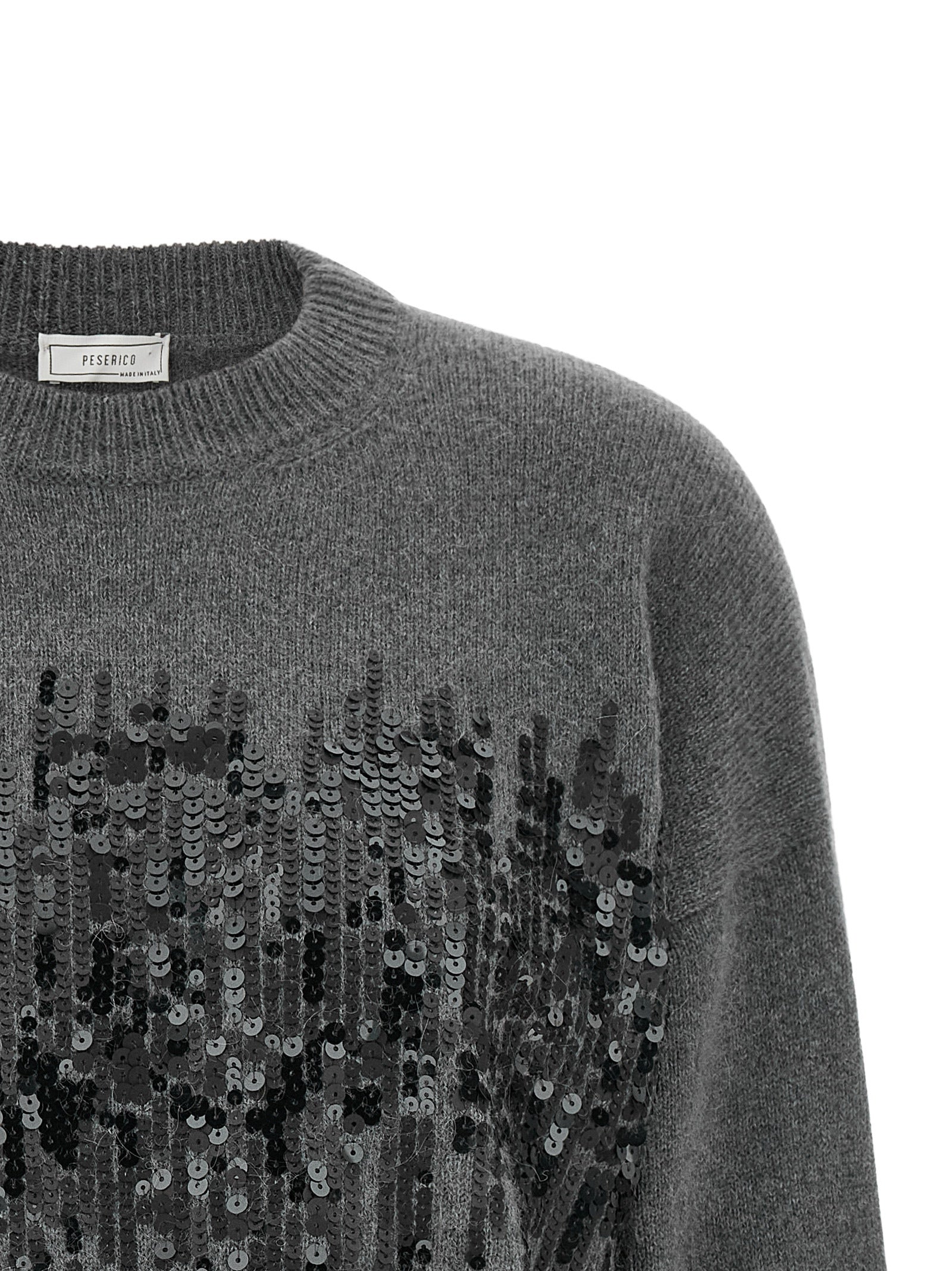 Peserico Gray Wool Cardigan