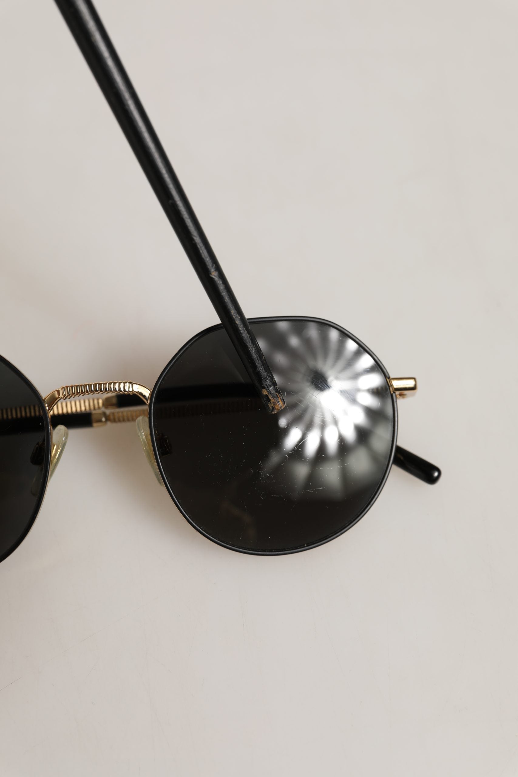 Dolce & Gabbana Gold Toned Metal Frame DG2286 Round Eyewear Sunglasses