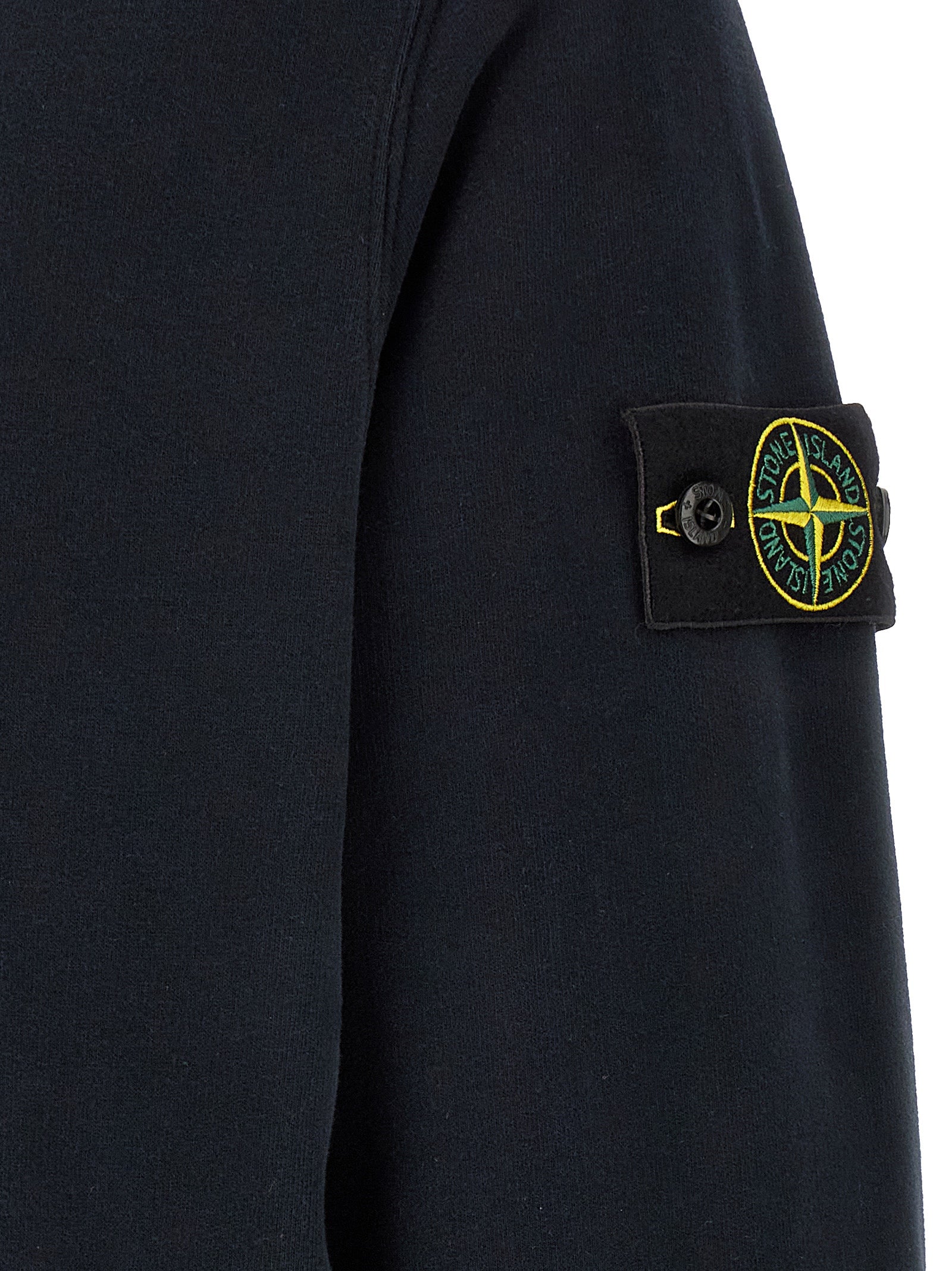 Stone Island Blue Cotton Sweatshirt