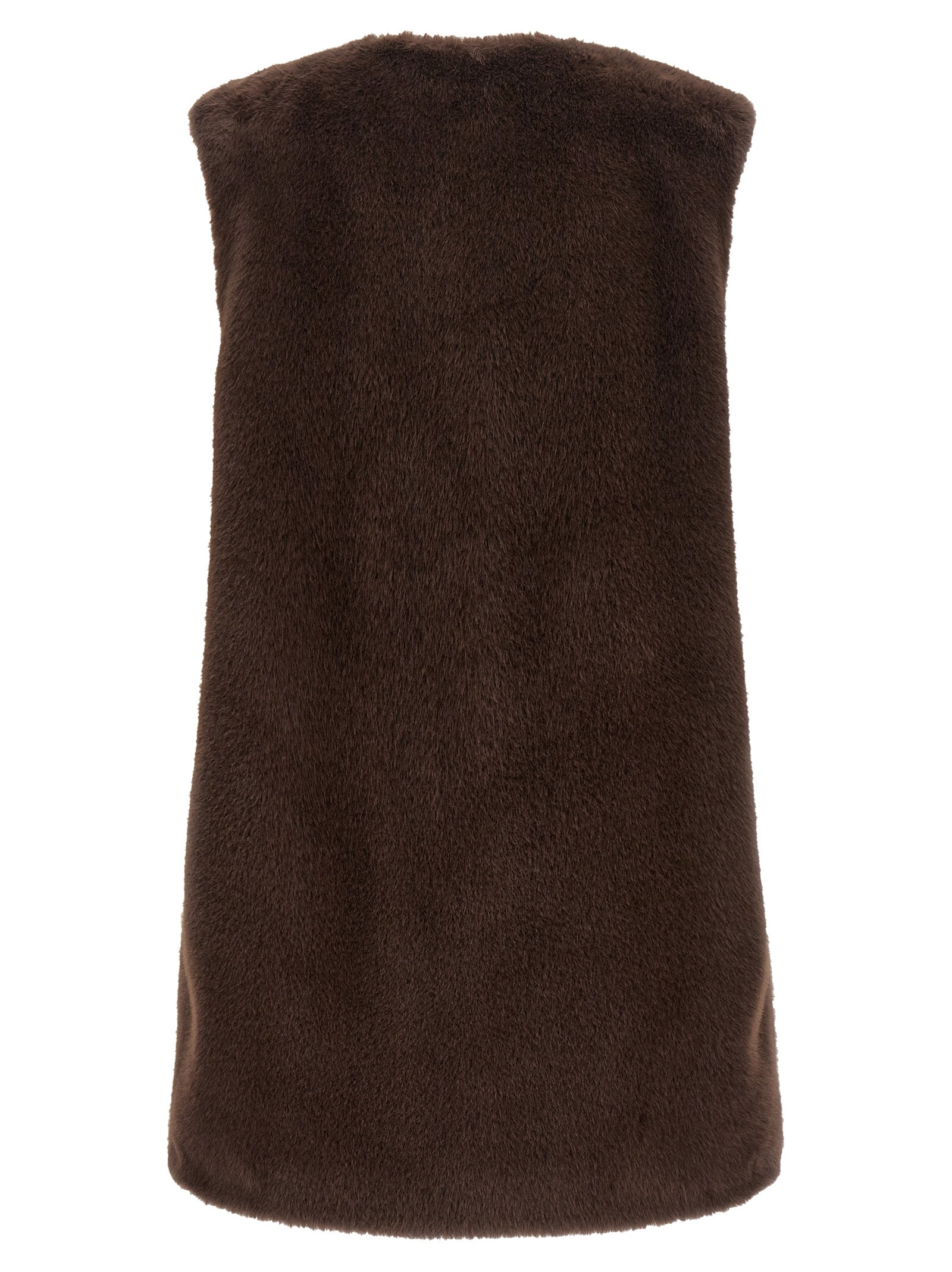 Herno Brown Polyester Sleeveless Jacket