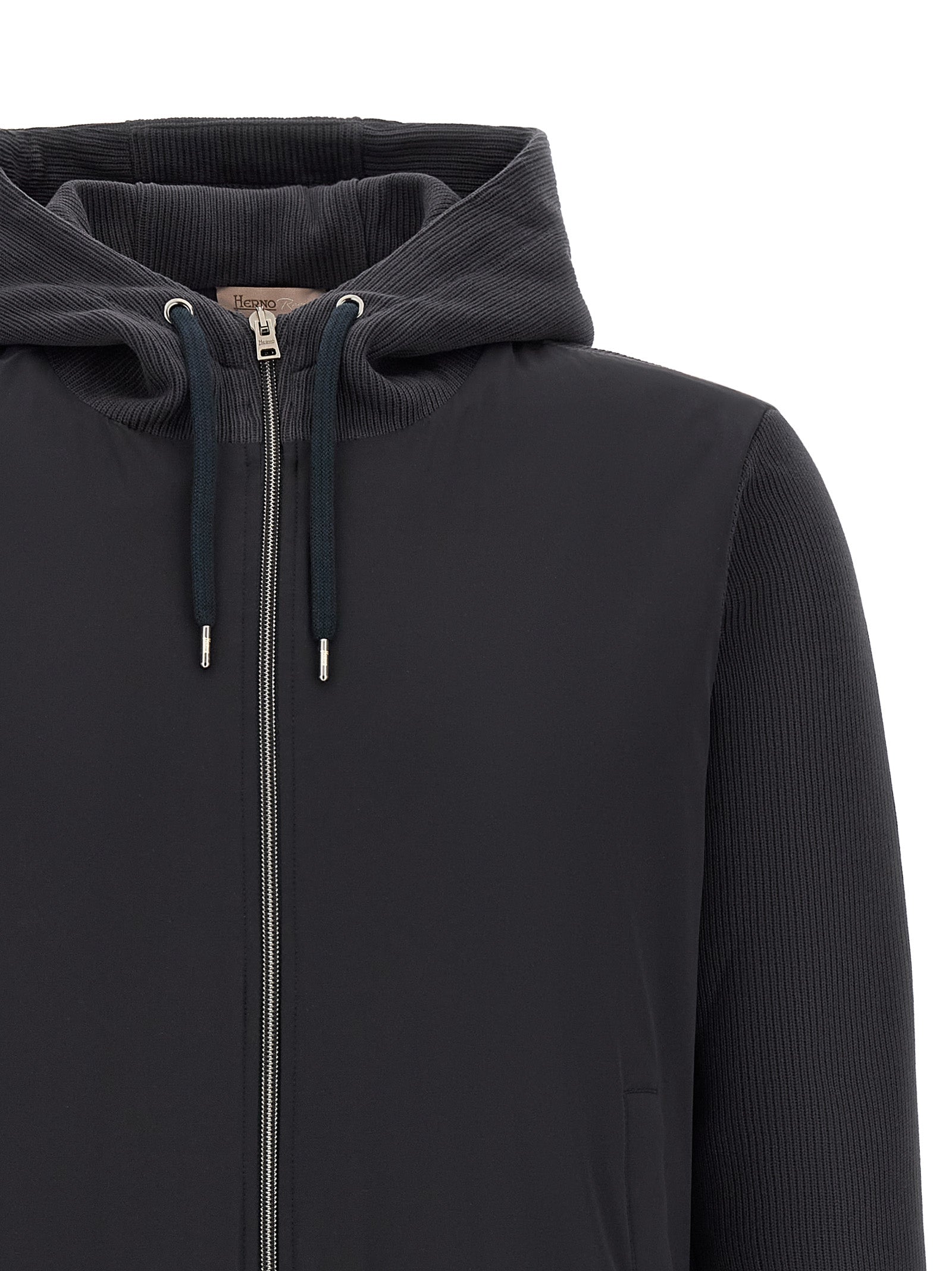 Herno Blue Cotton Shell Jacket