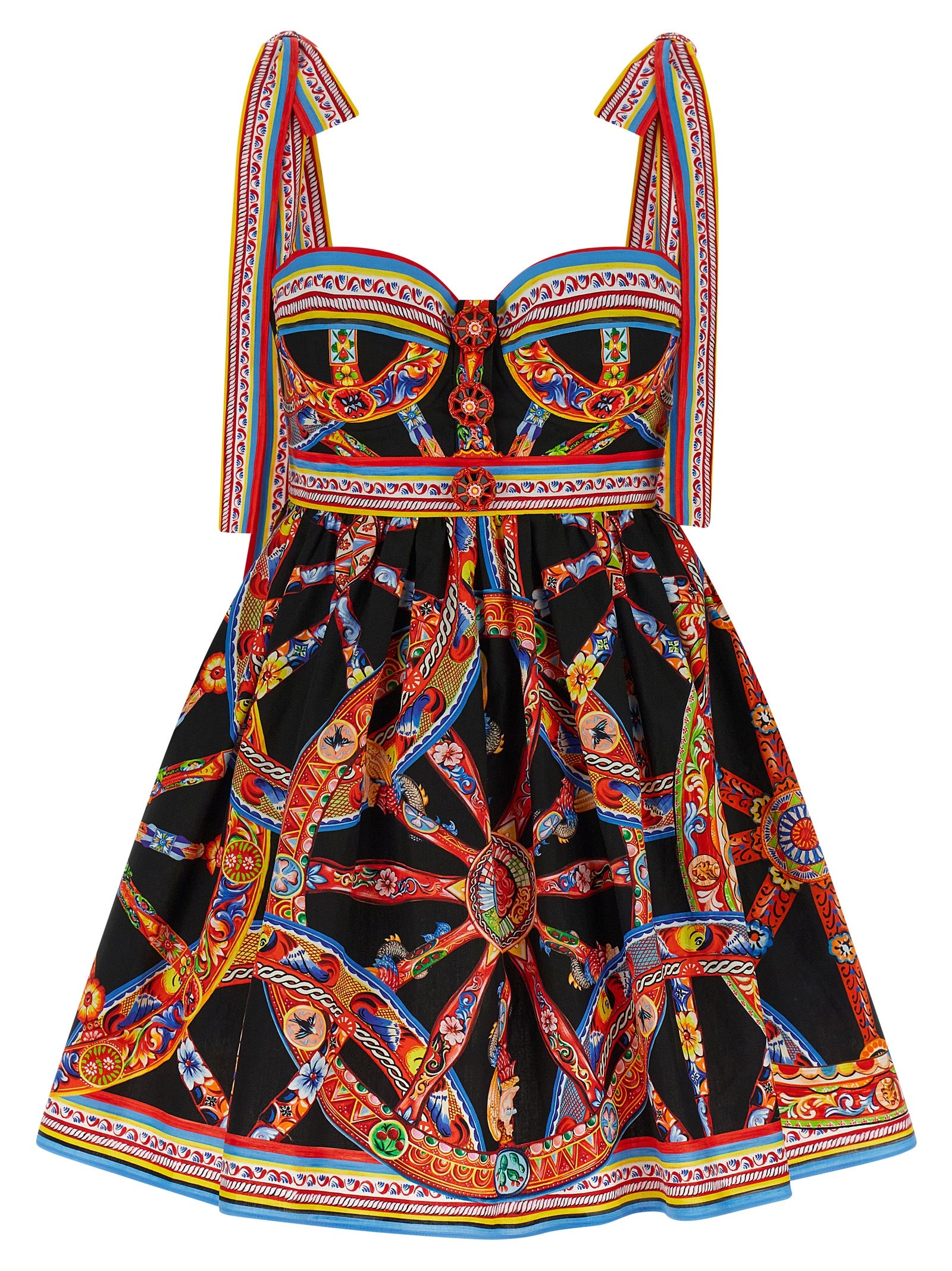 Dolce & Gabbana Multicolor Cotton Short Dress