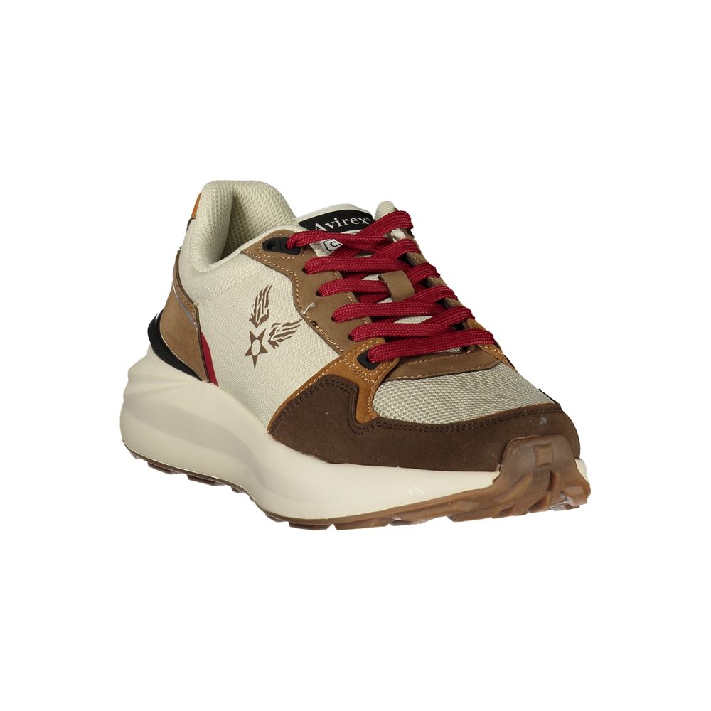 Avirex Beige Polyurethane Men's Sneaker