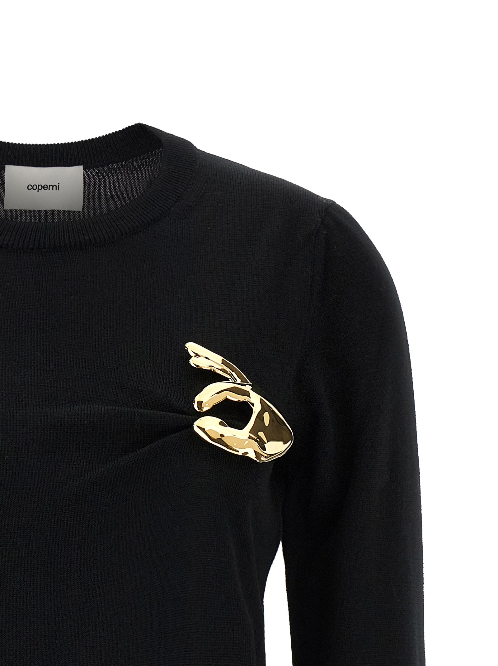 Coperni Black Virgin Wool Cardigan