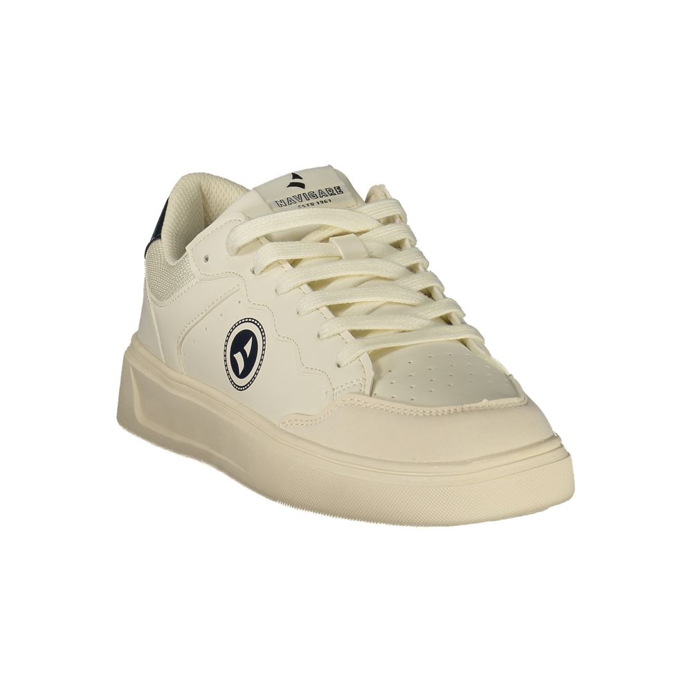 Navigare White Polyurethane Men's Sneaker