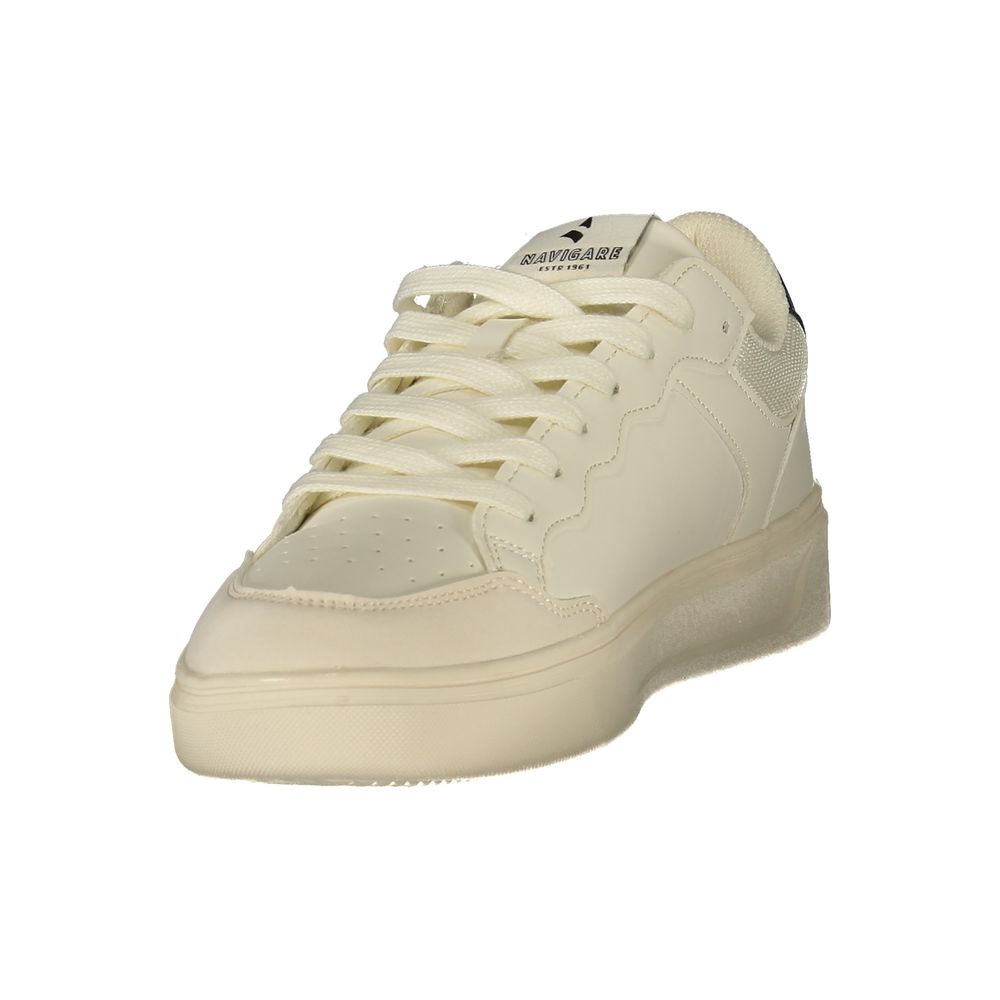 Navigare White Polyurethane Men's Sneaker