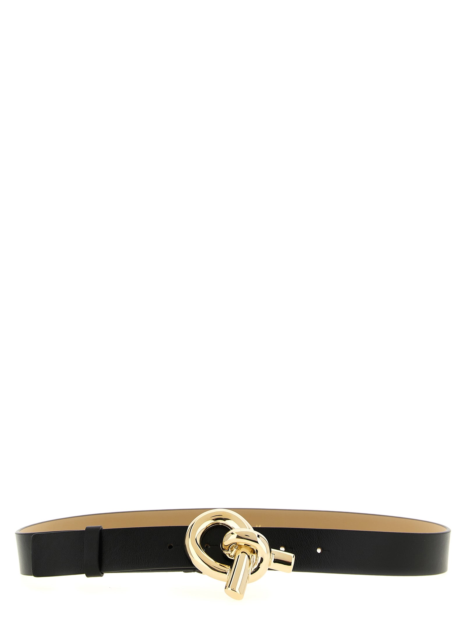 Fabiana Filippi Black Leather Thin Belt
