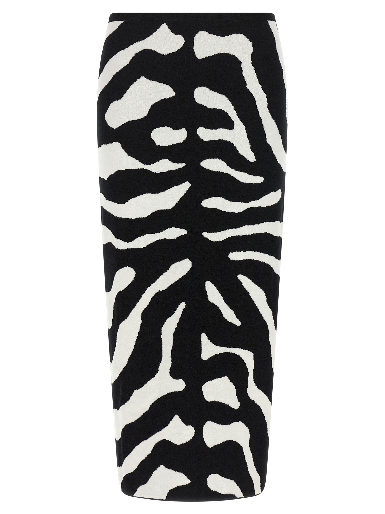 Moschino Bicolor Viscose Midi Skirt
