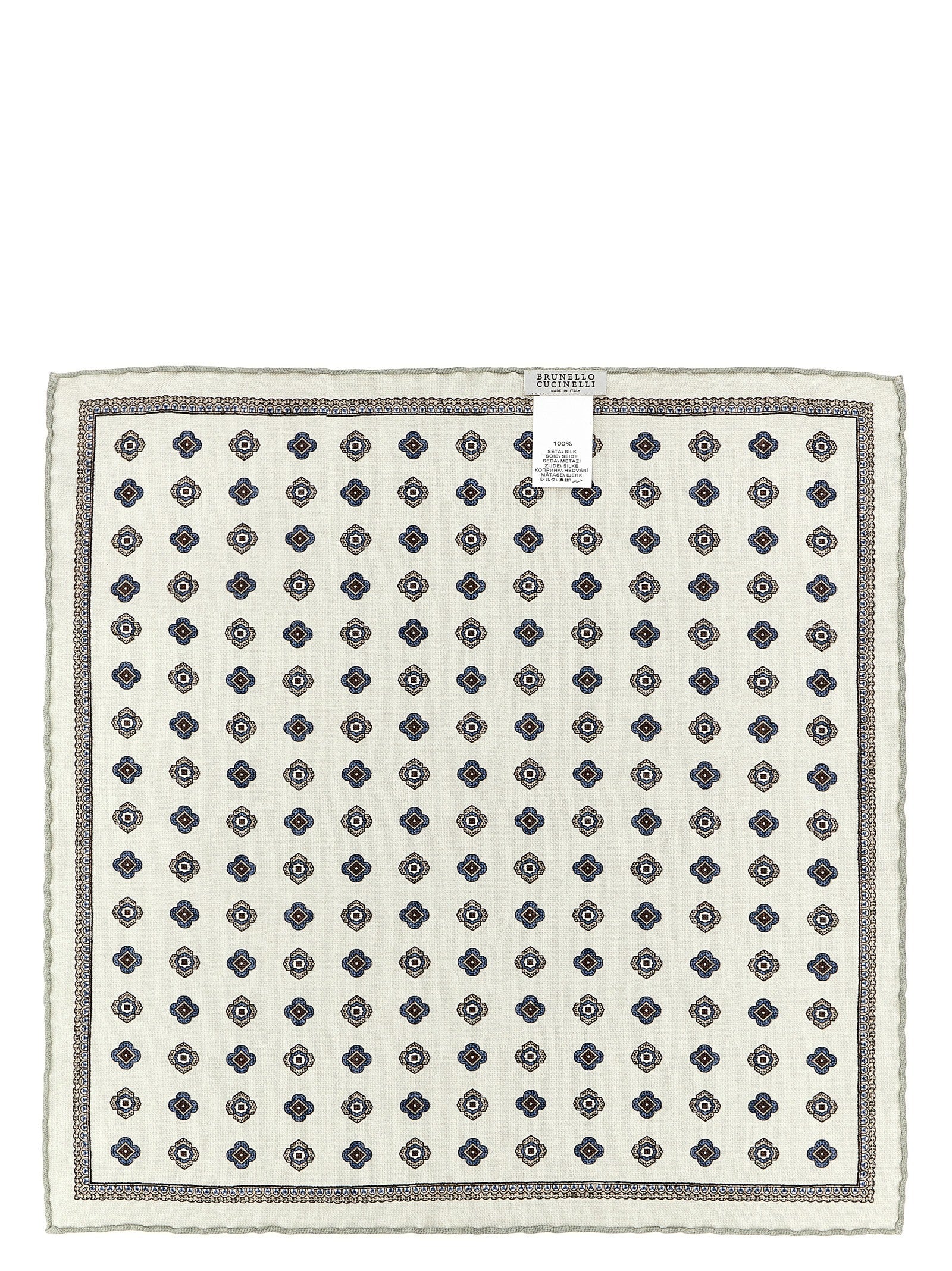 Brunello Cucinelli Multicolor Silk Pocket Square