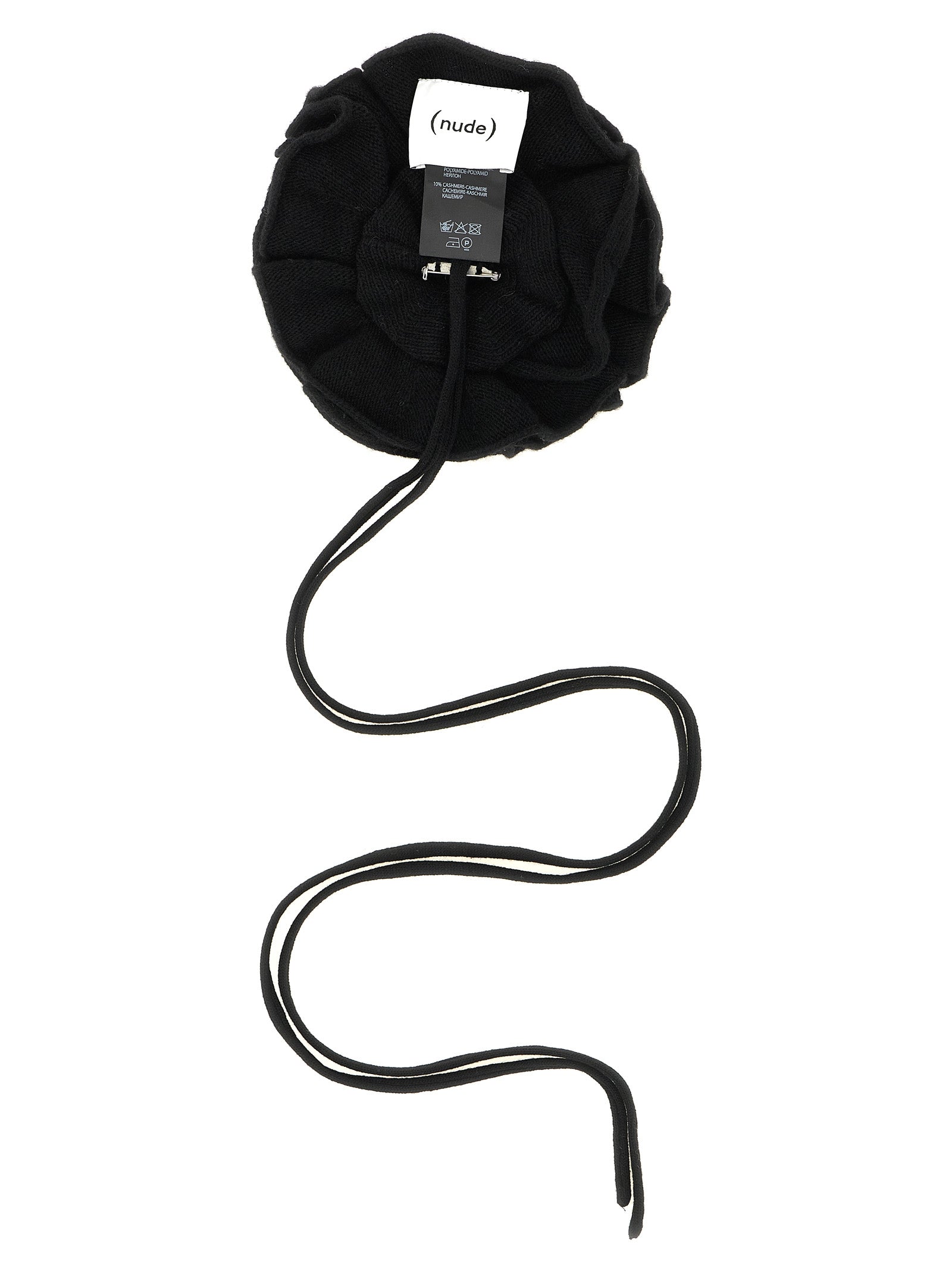 NUDE Black Wool Broch