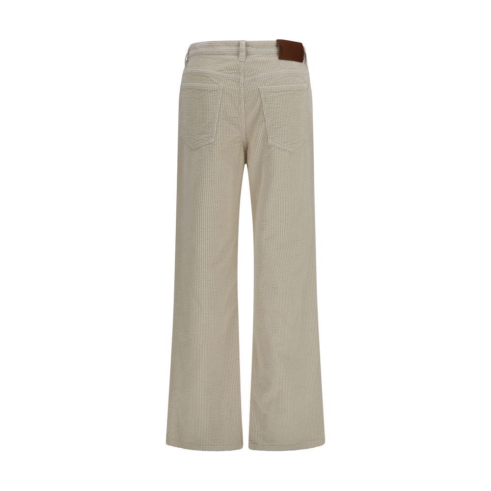 Marni Beige Cotton Flared Pants