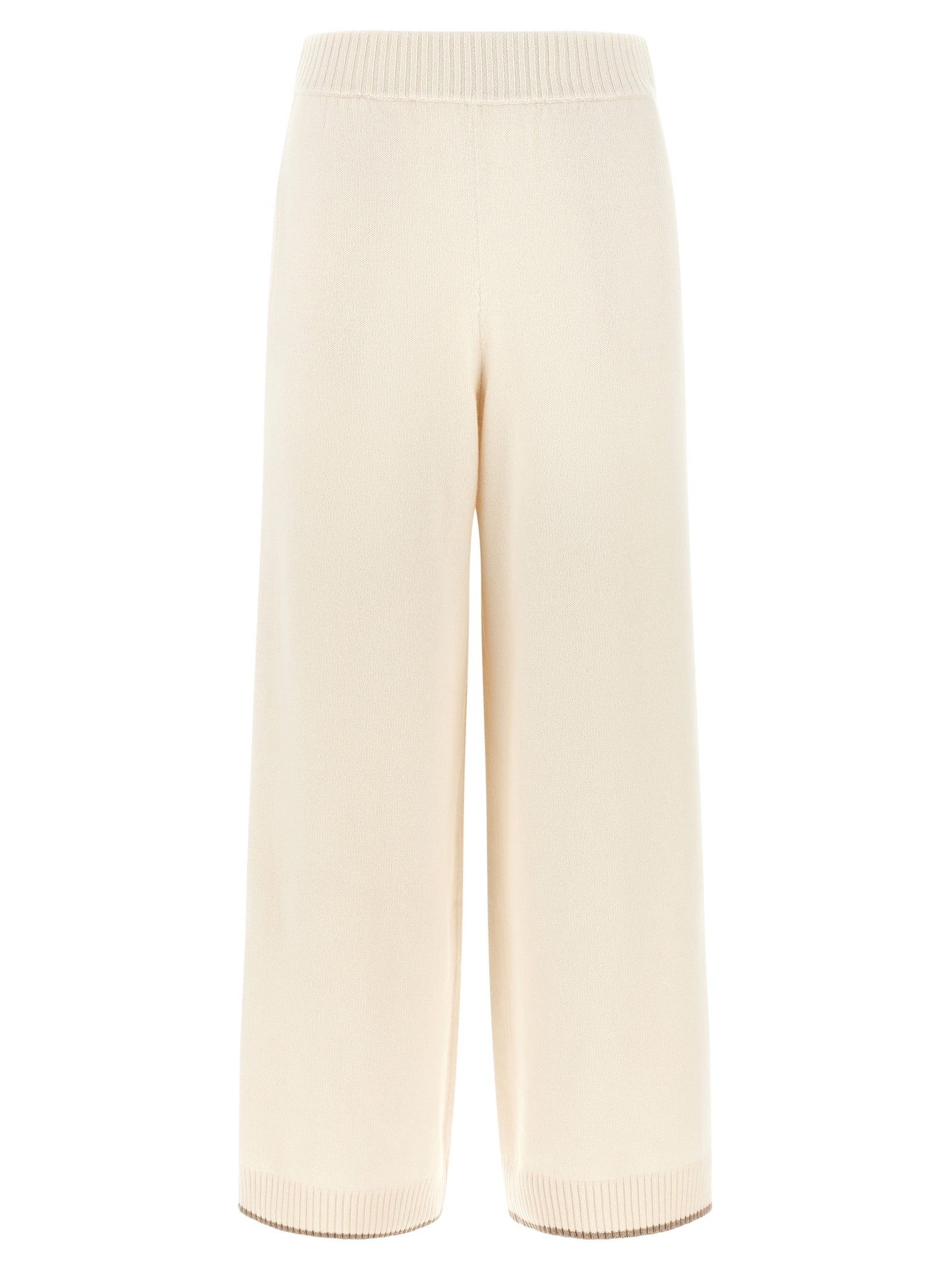 Brunello Cucinelli White Cashmere Athletic Pants