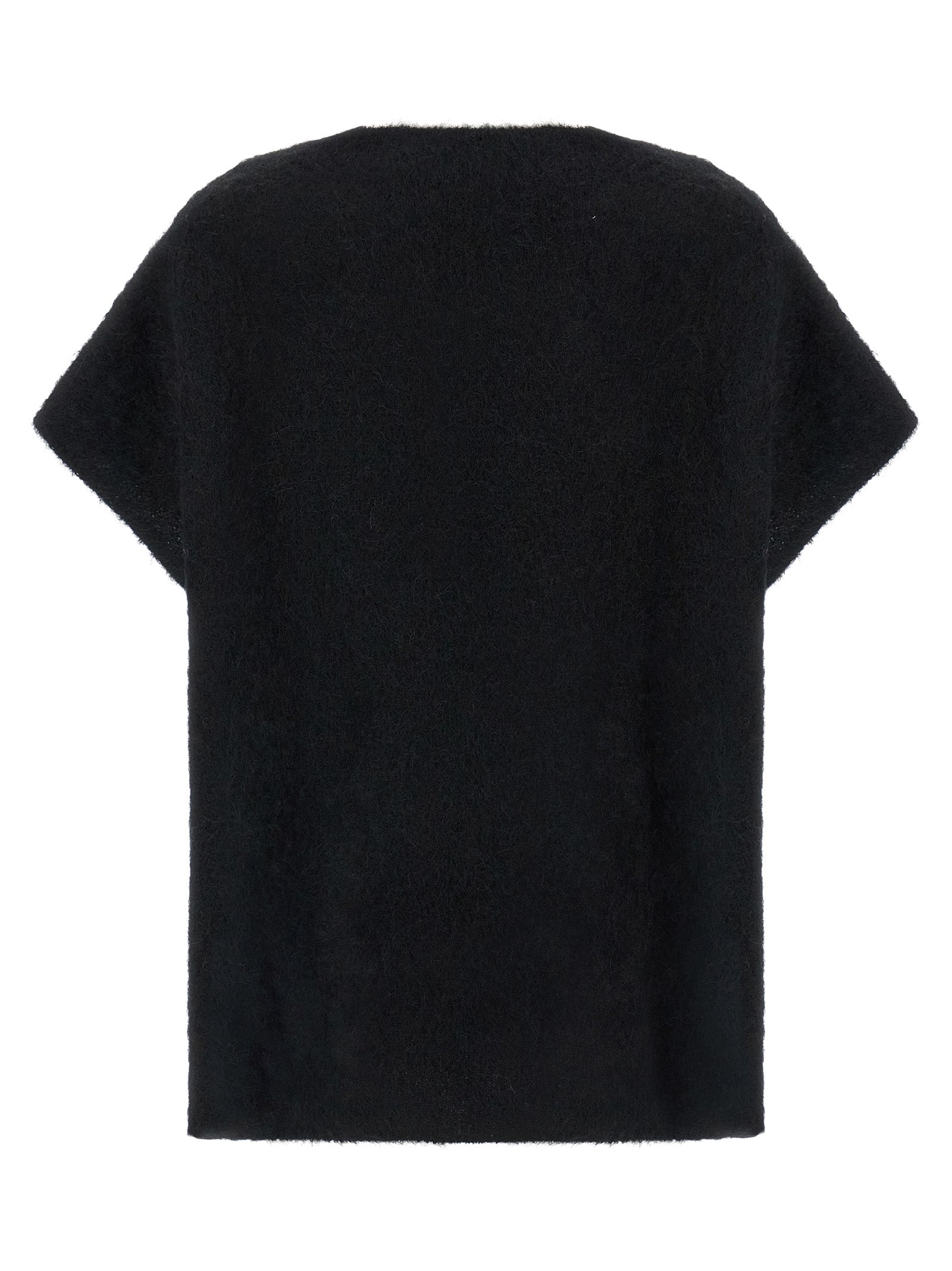 NUDE Black Alpaca Leather Cardigan
