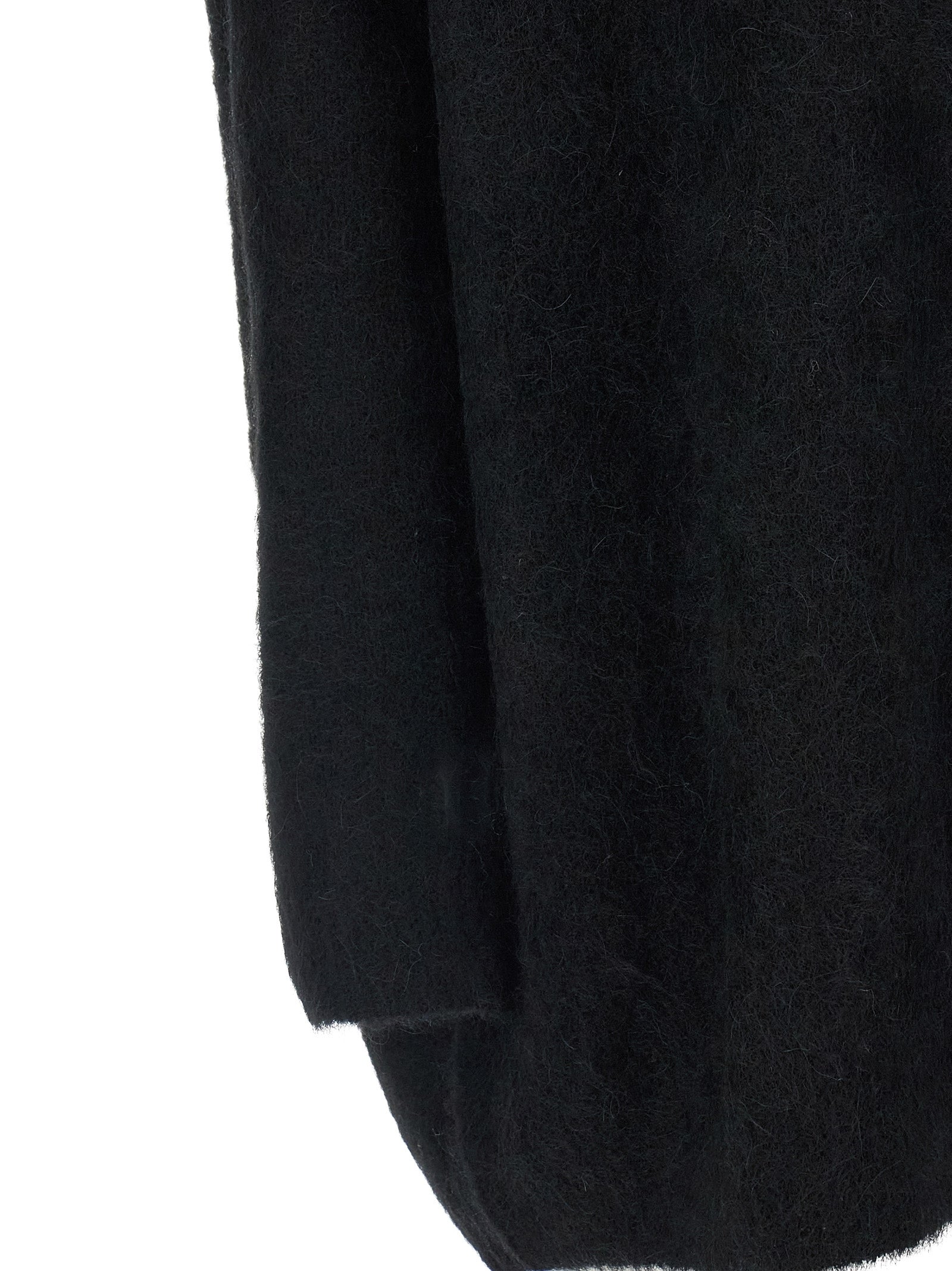 NUDE Black Alpaca Leather Cardigan