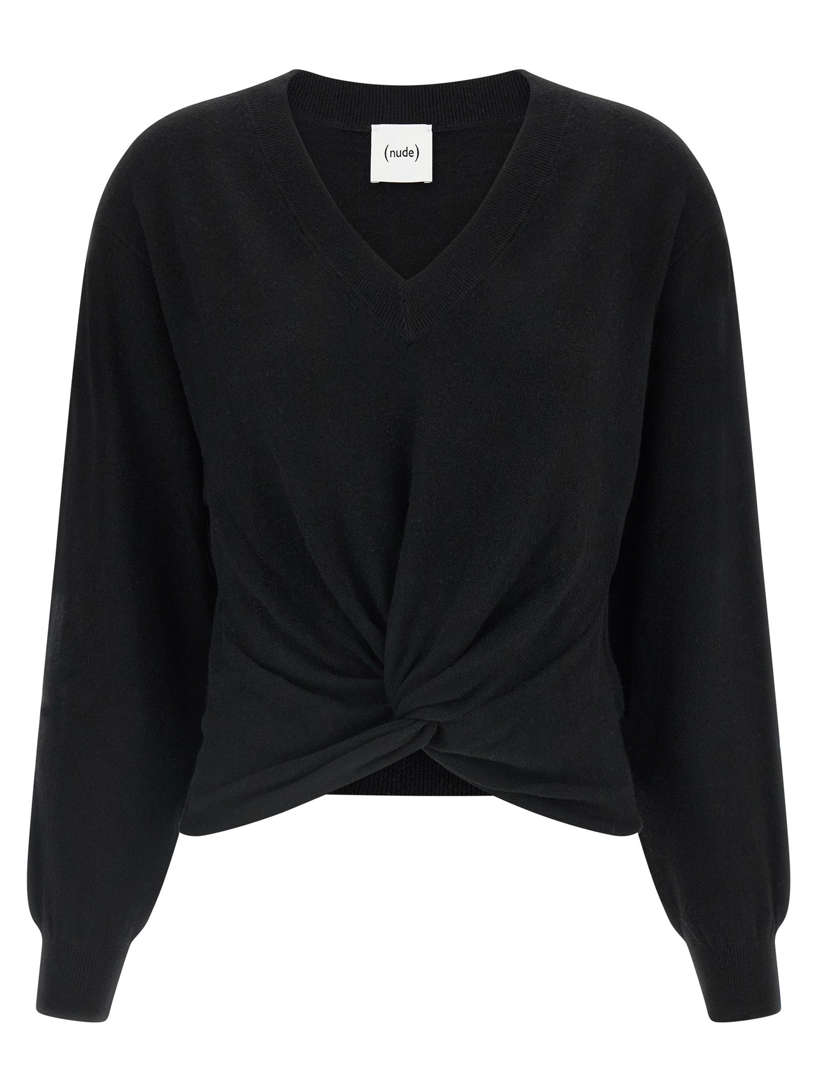 NUDE Black Wool Cardigan