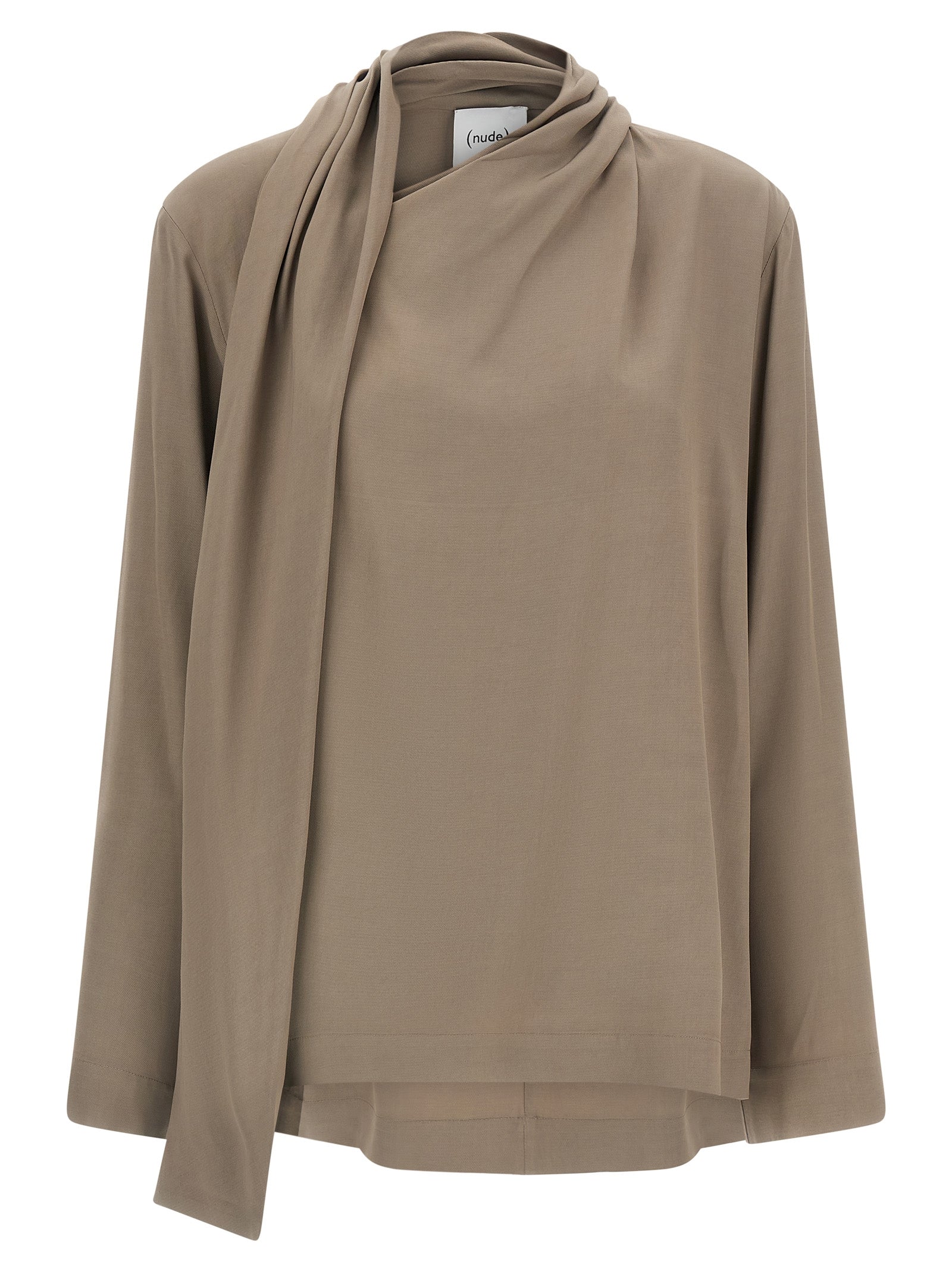 NUDE Gray Viscose Blouse