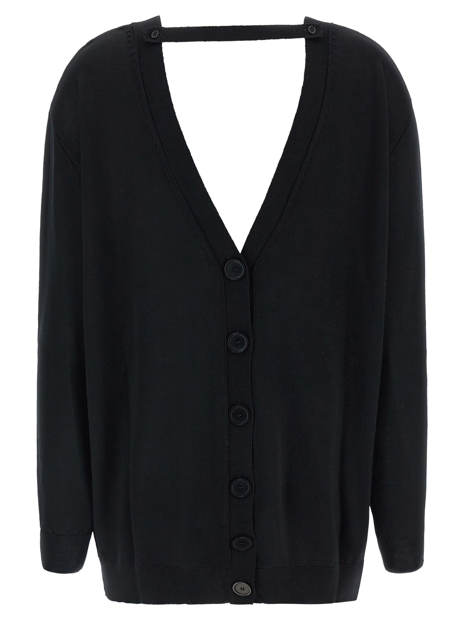 NUDE Black Wool Cardigan