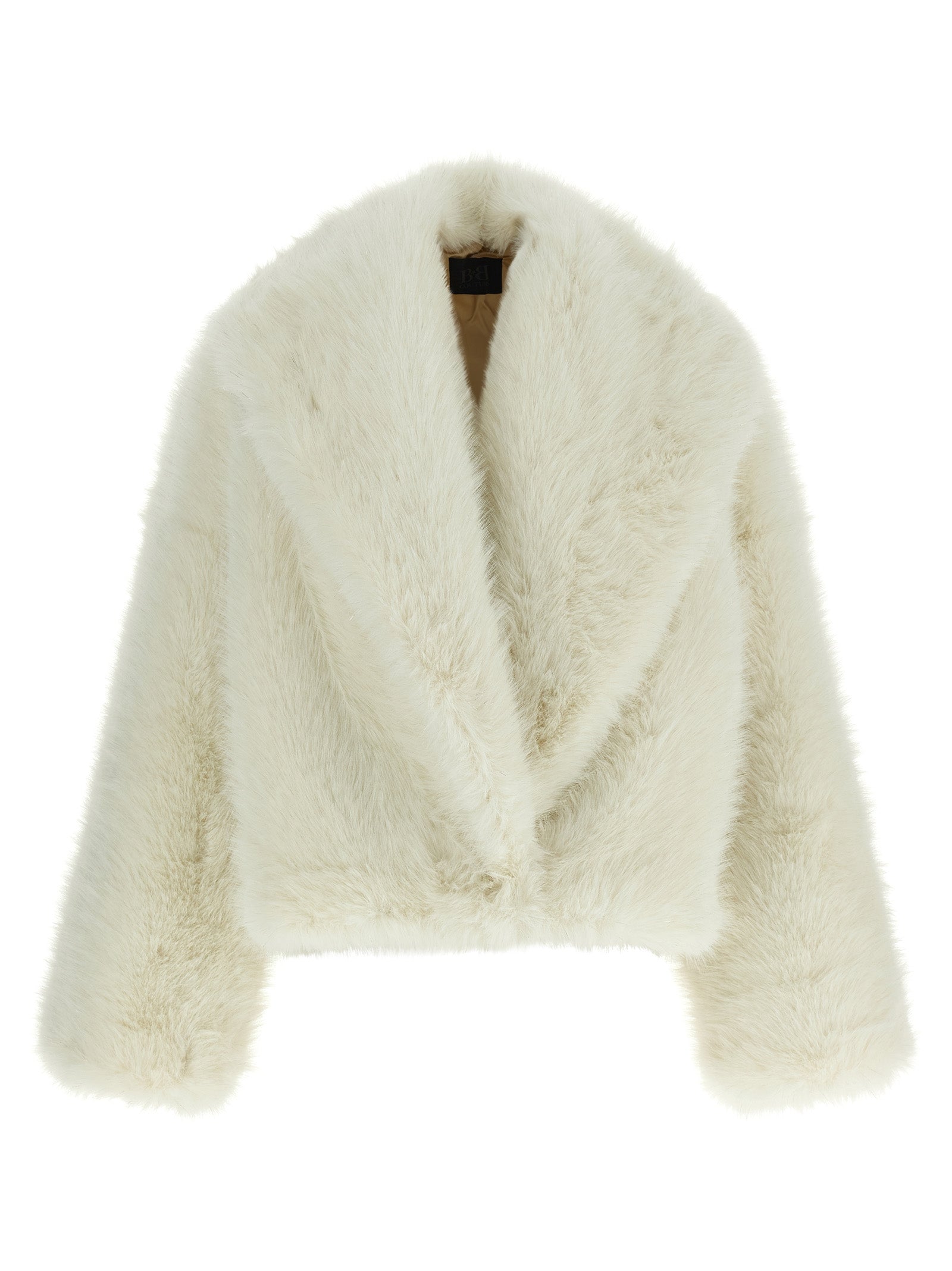B&B COUTURE White Polyester Biker Jacket