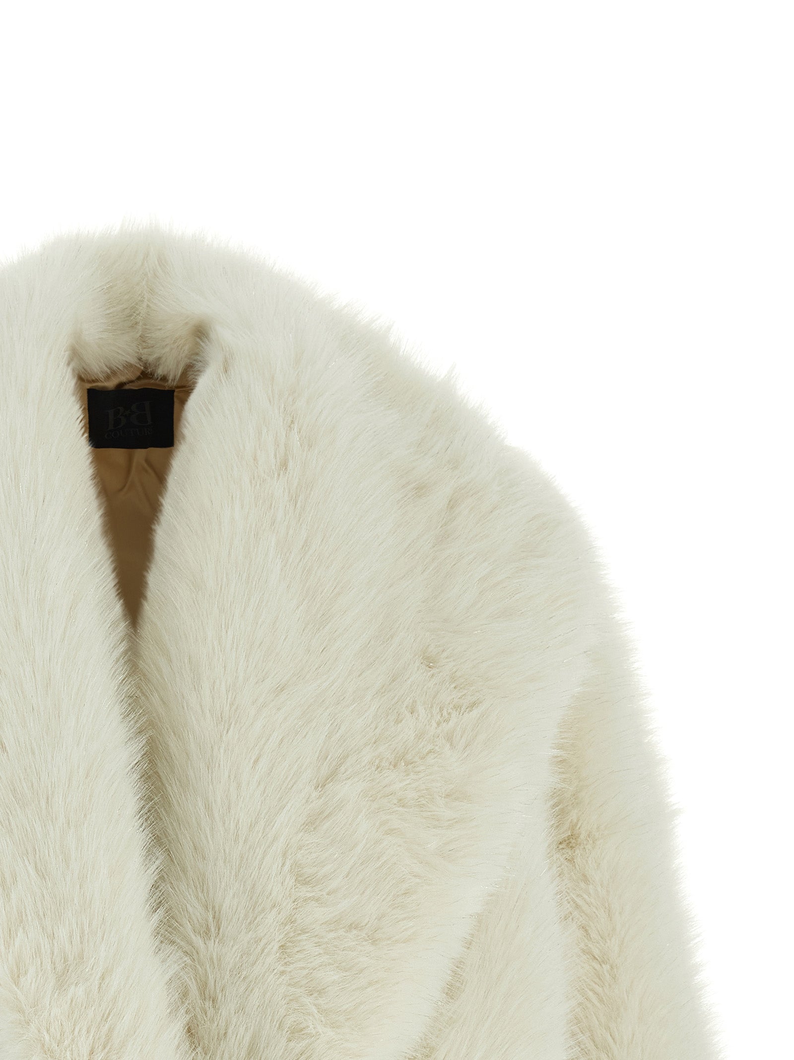 B&B COUTURE White Polyester Biker Jacket