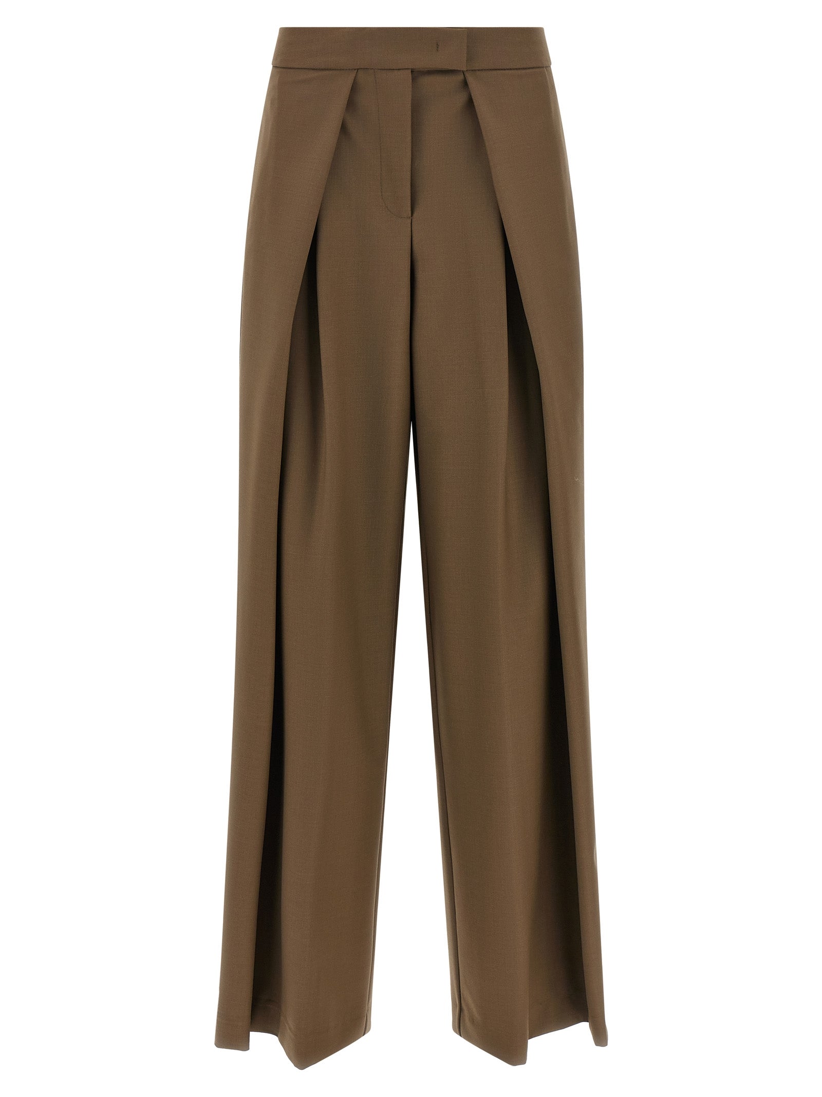 NUDE Brown Wool Pants