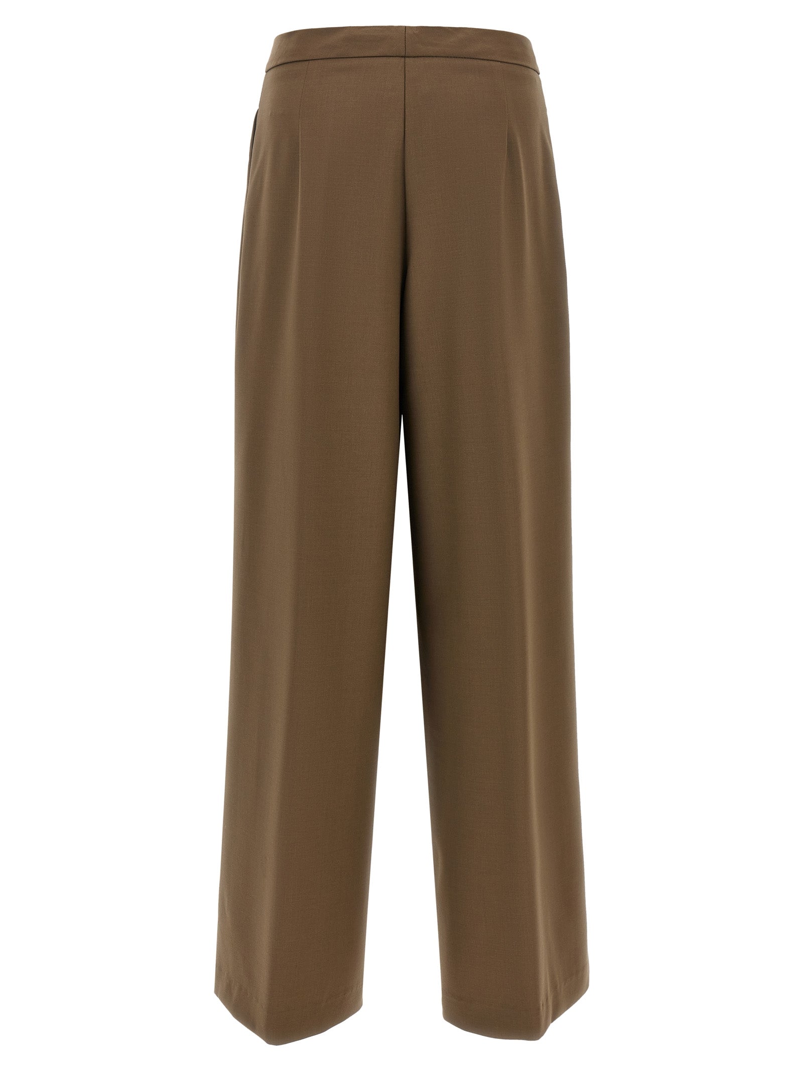 NUDE Brown Wool Pants