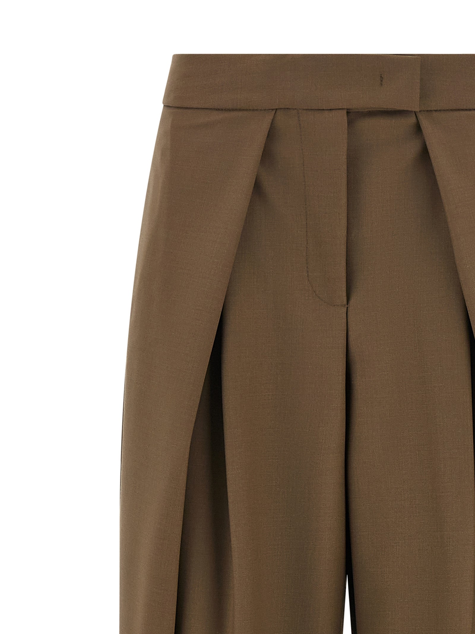 NUDE Brown Wool Pants